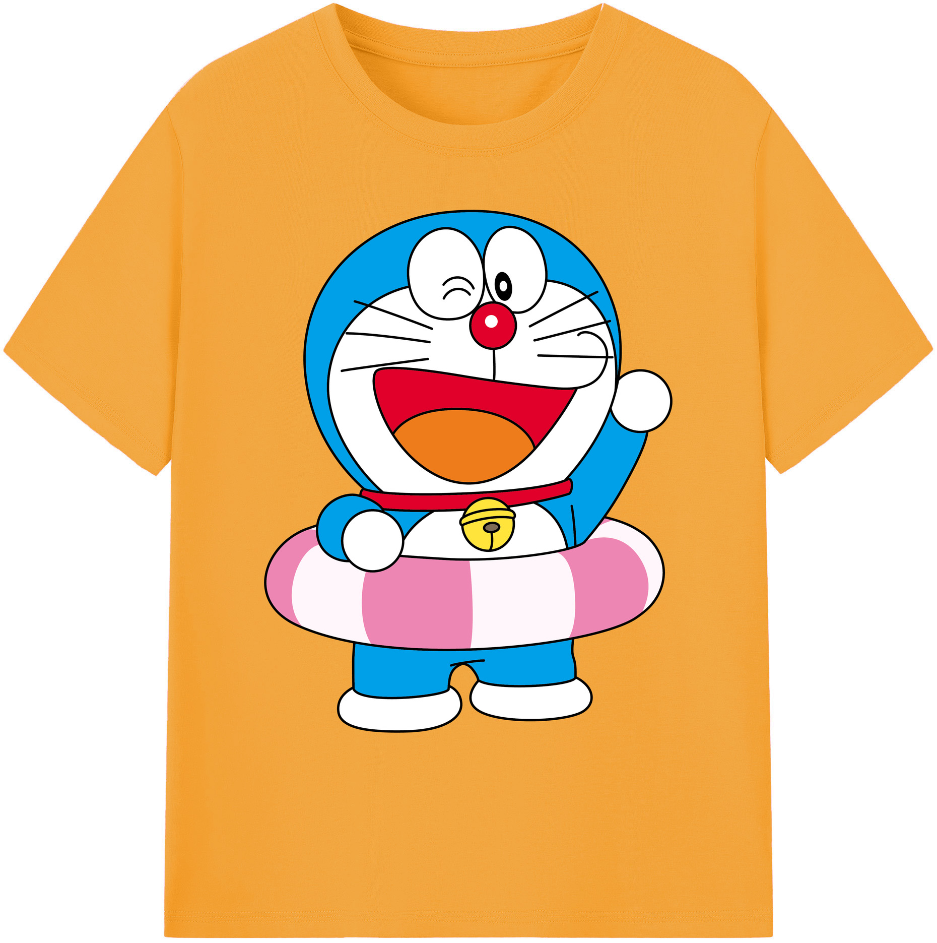 （画像用） ドラえもん Doraemon 綿100％ メンズ半袖Tシャツ｜肌触りやわらか＆通気性