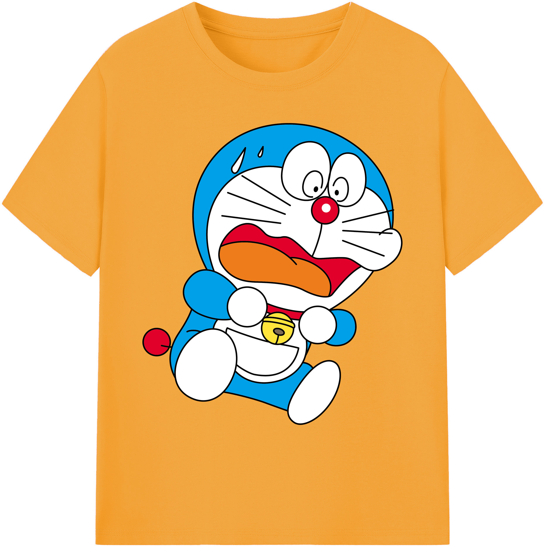 （画像用） ドラえもん Doraemon 綿100％ メンズ半袖Tシャツ｜肌触りやわらか＆通気性