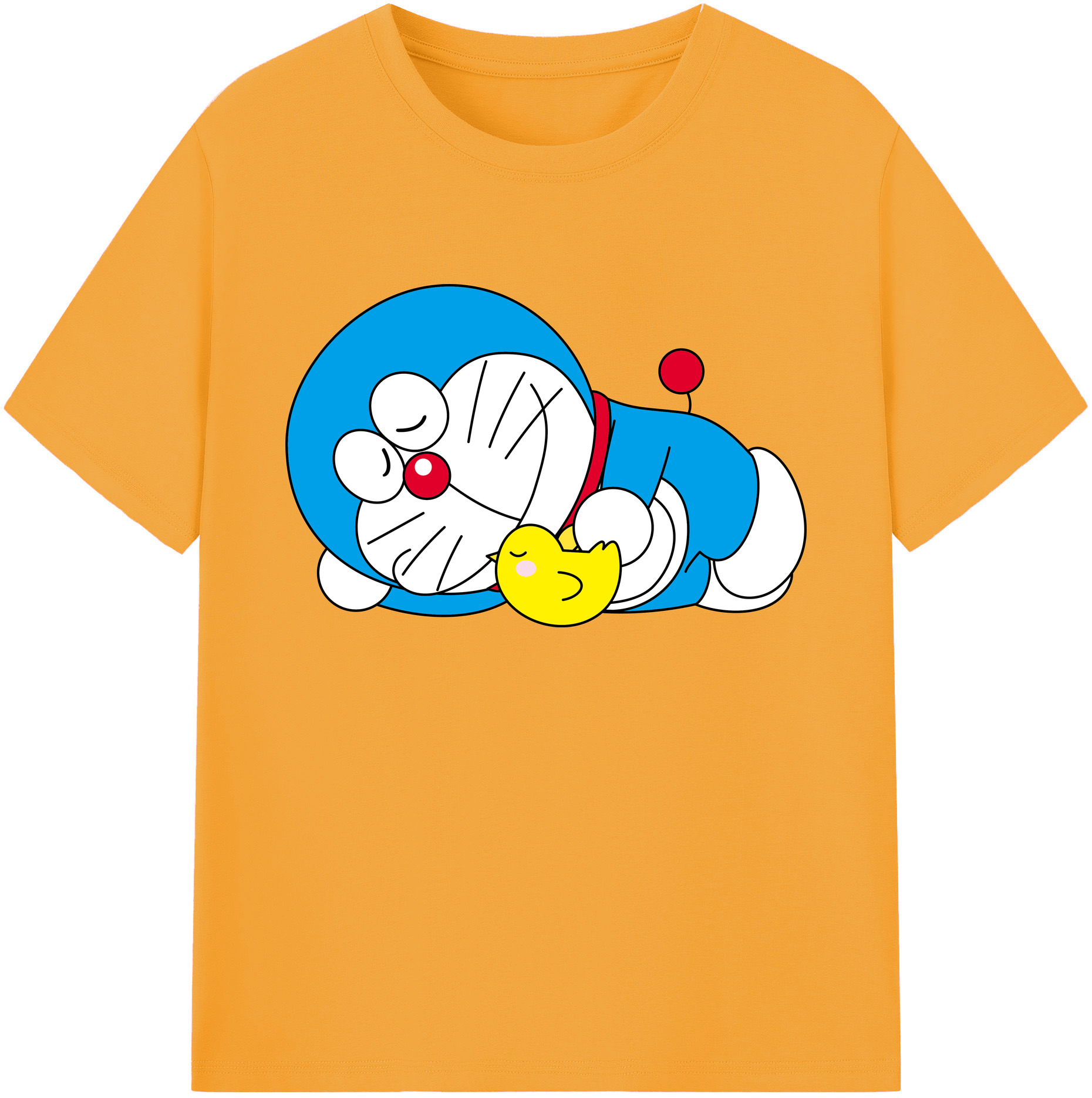 （画像用） ドラえもん Doraemon 綿100％ メンズ半袖Tシャツ｜肌触りやわらか＆通気性