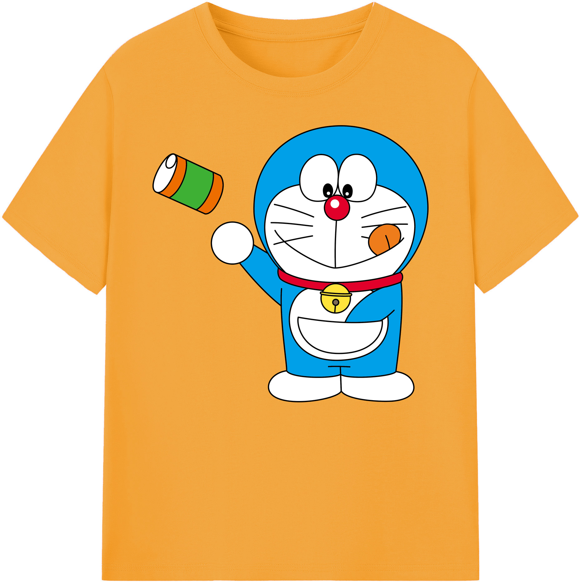 （画像用） ドラえもん Doraemon 綿100％ メンズ半袖Tシャツ｜肌触りやわらか＆通気性