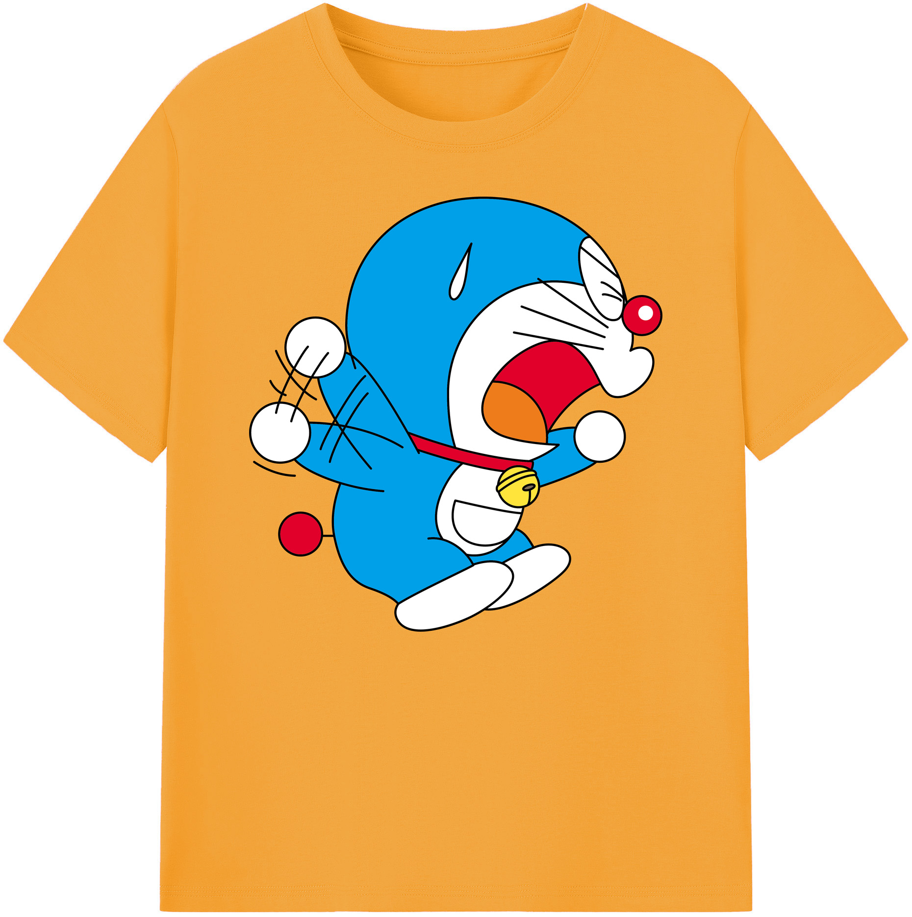 （画像用） ドラえもん Doraemon 綿100％ メンズ半袖Tシャツ｜肌触りやわらか＆通気性