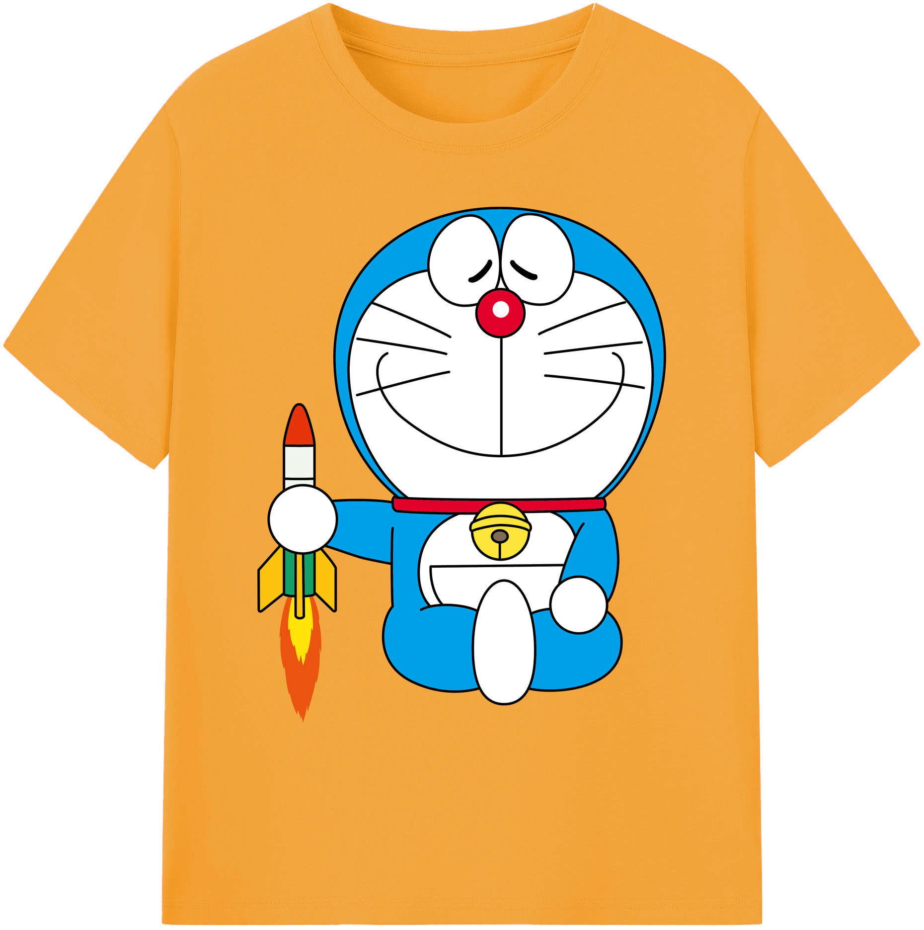 （画像用） ドラえもん Doraemon 綿100％ メンズ半袖Tシャツ｜肌触りやわらか＆通気性