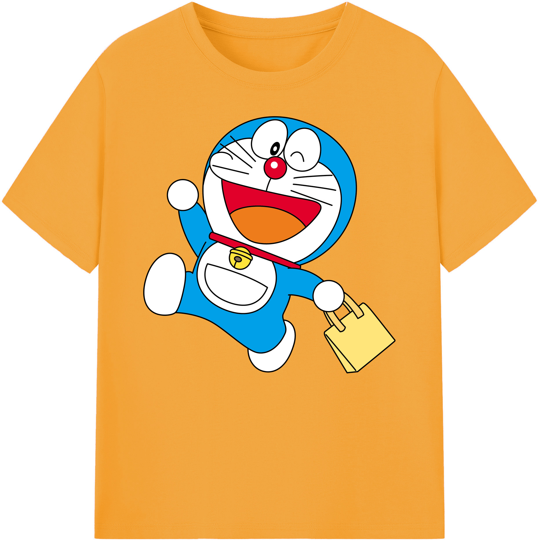 （画像用） ドラえもん Doraemon 綿100％ メンズ半袖Tシャツ｜肌触りやわらか＆通気性