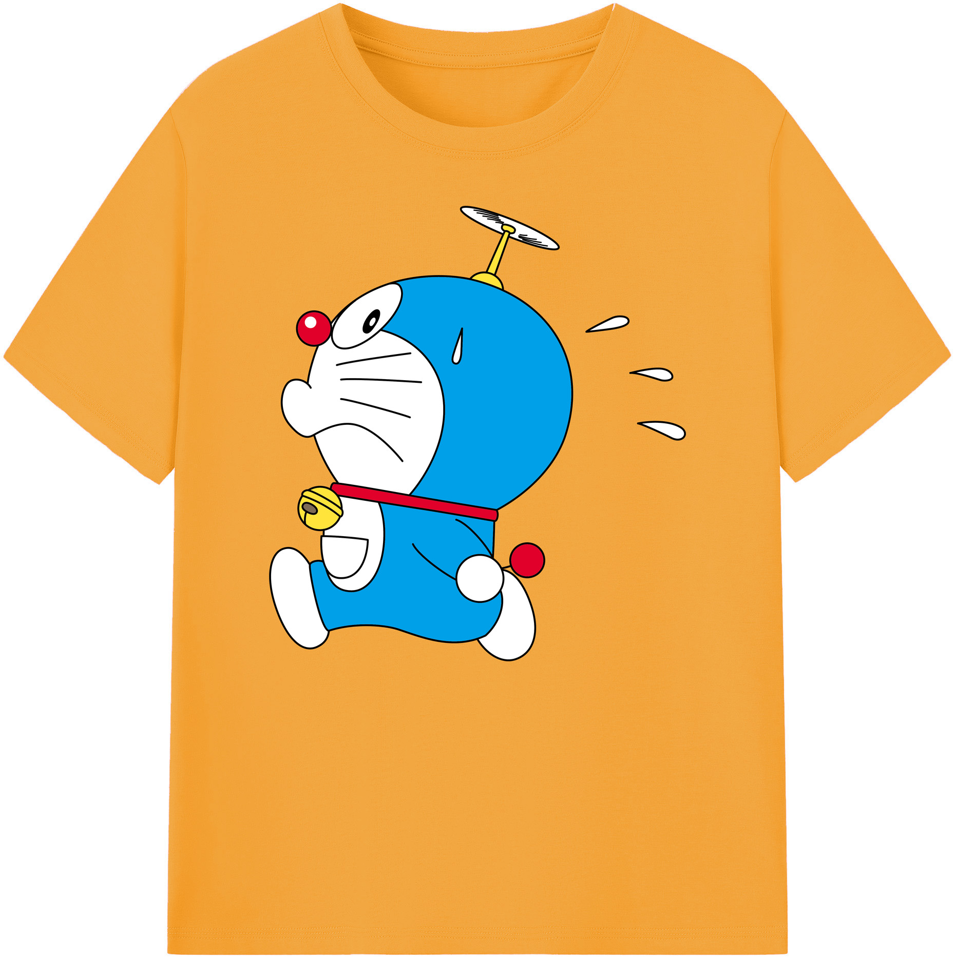（画像用） ドラえもん Doraemon 綿100％ メンズ半袖Tシャツ｜肌触りやわらか＆通気性