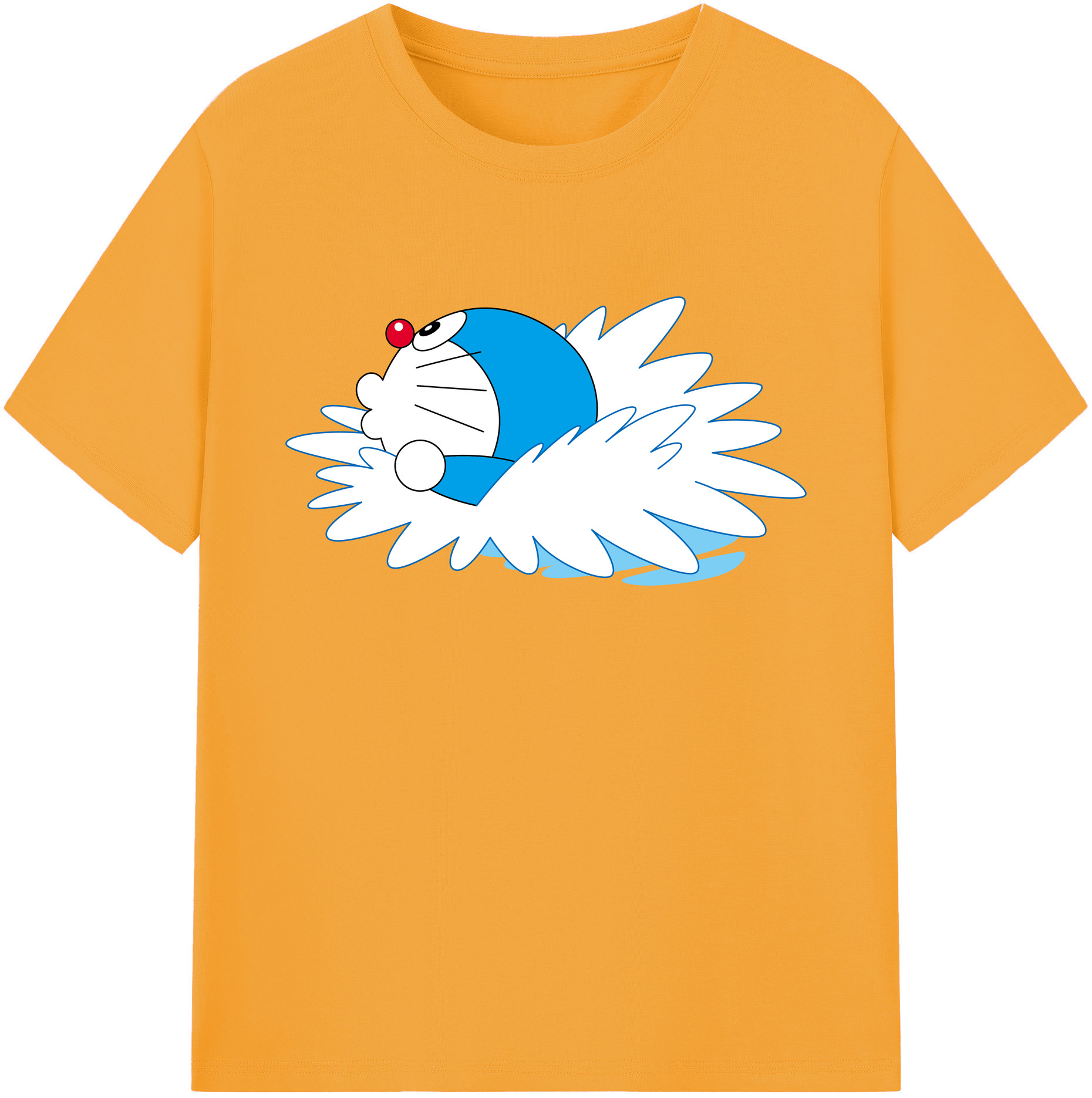 （画像用） ドラえもん Doraemon 綿100％ メンズ半袖Tシャツ｜肌触りやわらか＆通気性