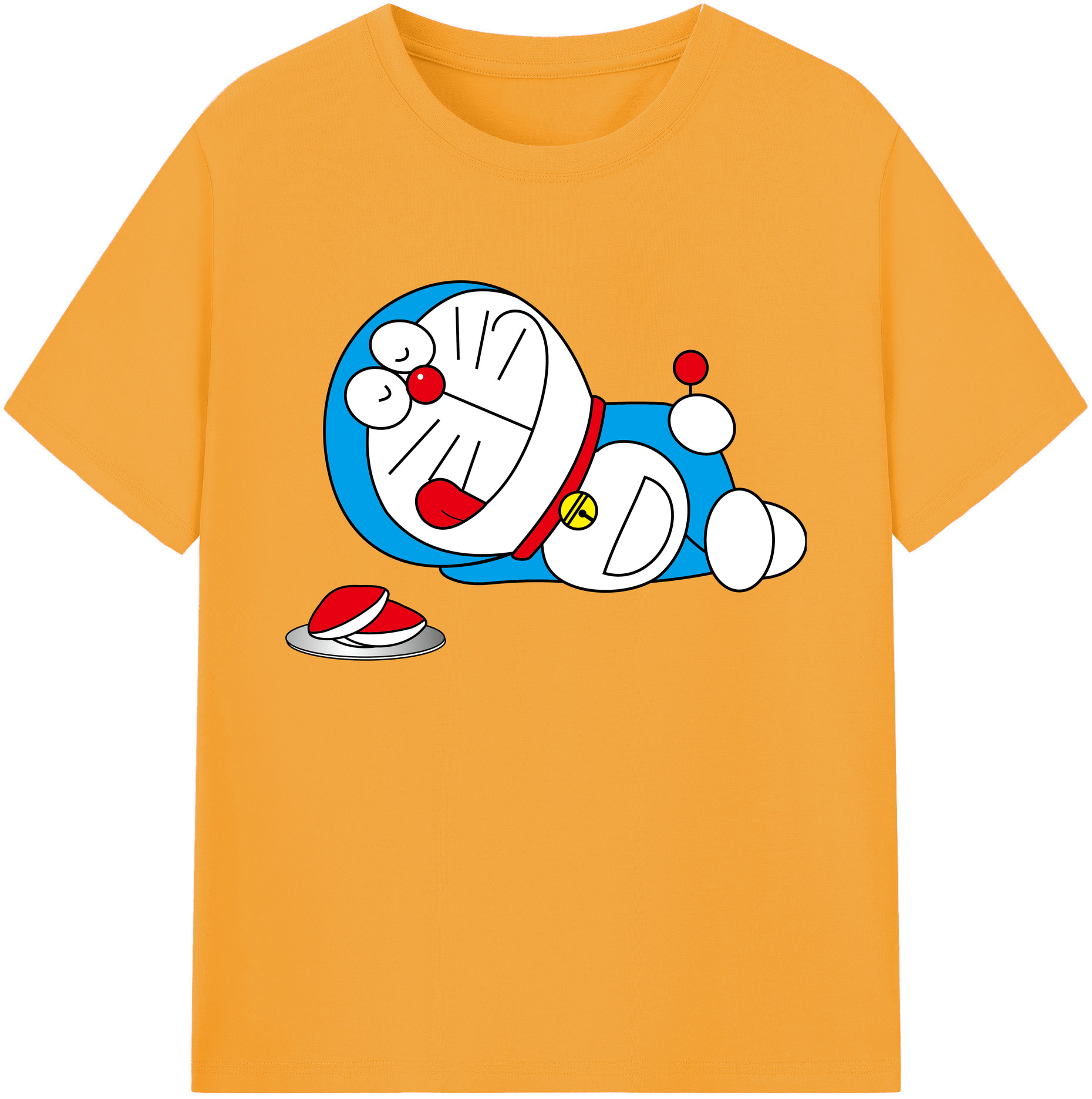 （画像用） ドラえもん Doraemon 綿100％ メンズ半袖Tシャツ｜肌触りやわらか＆通気性