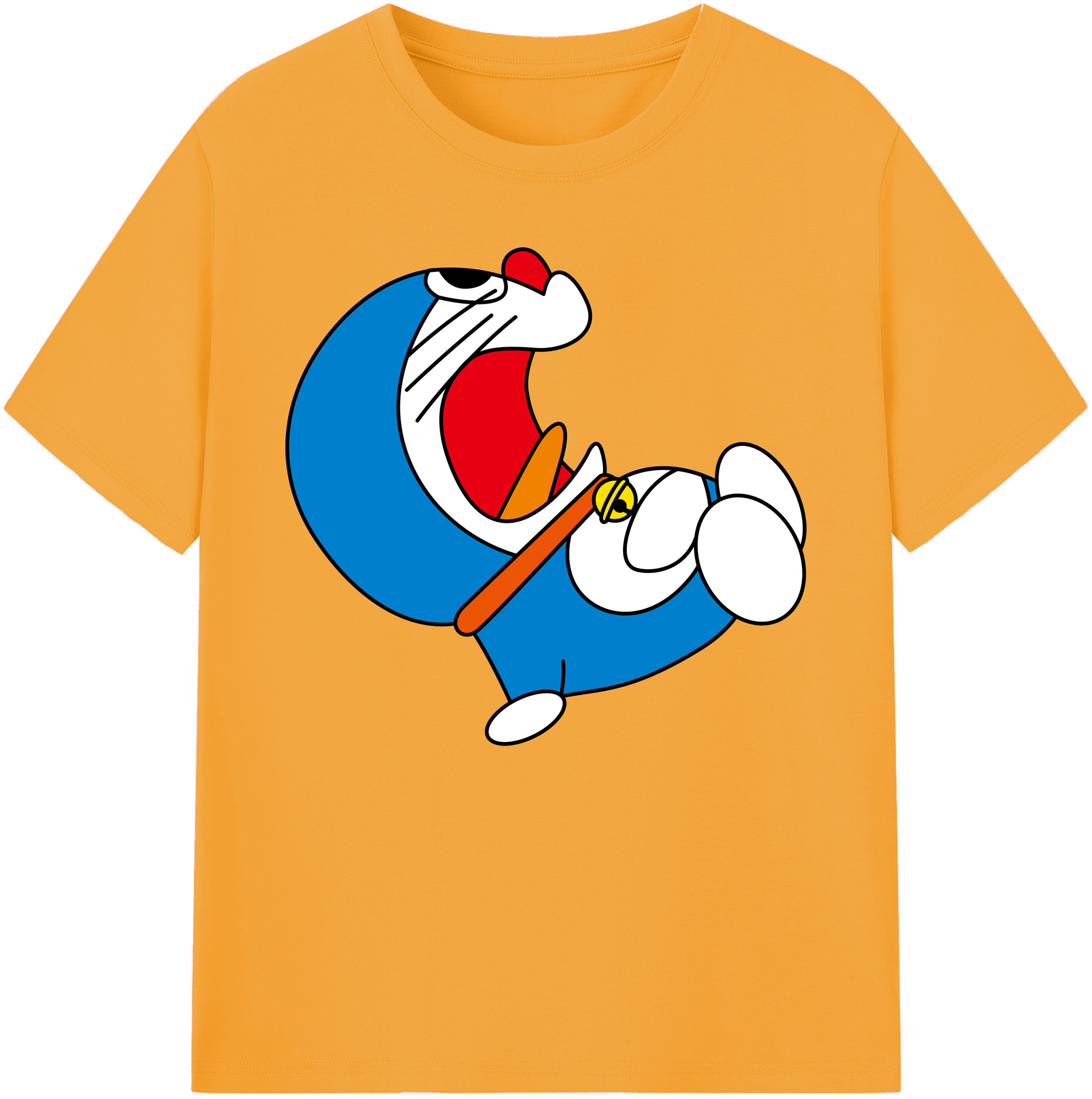 （画像用） ドラえもん Doraemon 綿100％ メンズ半袖Tシャツ｜肌触りやわらか＆通気性