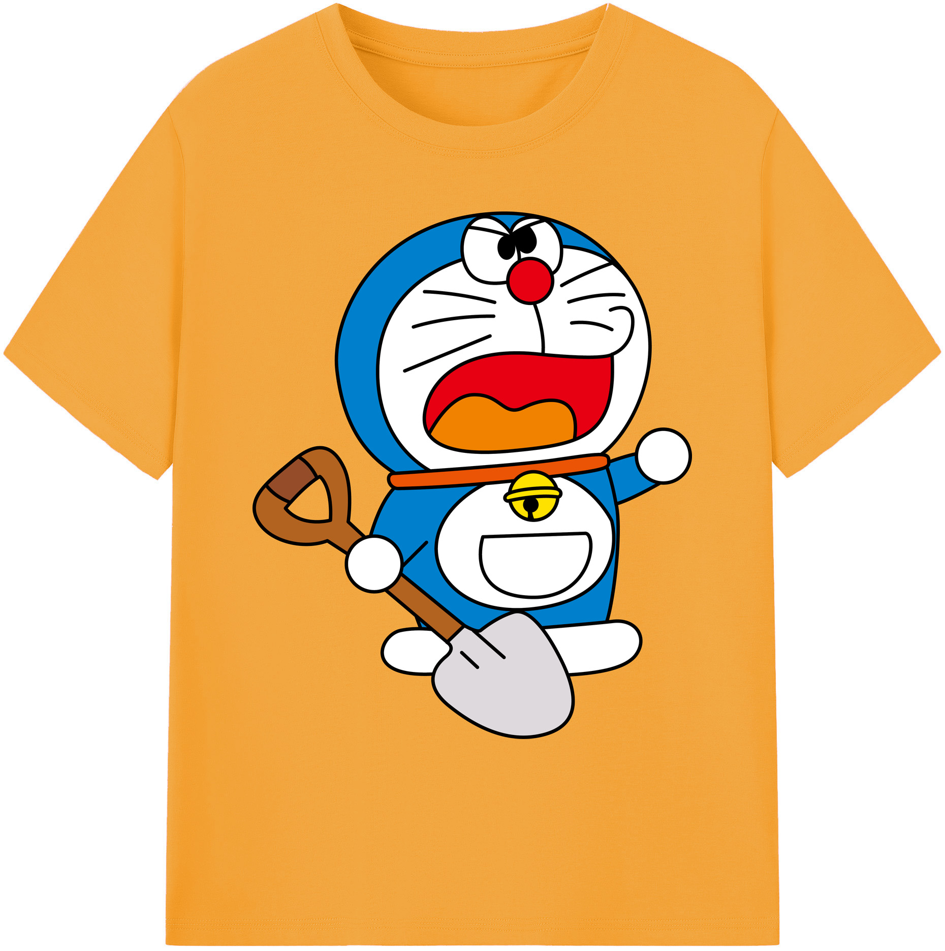 （画像用） ドラえもん Doraemon 綿100％ メンズ半袖Tシャツ｜肌触りやわらか＆通気性