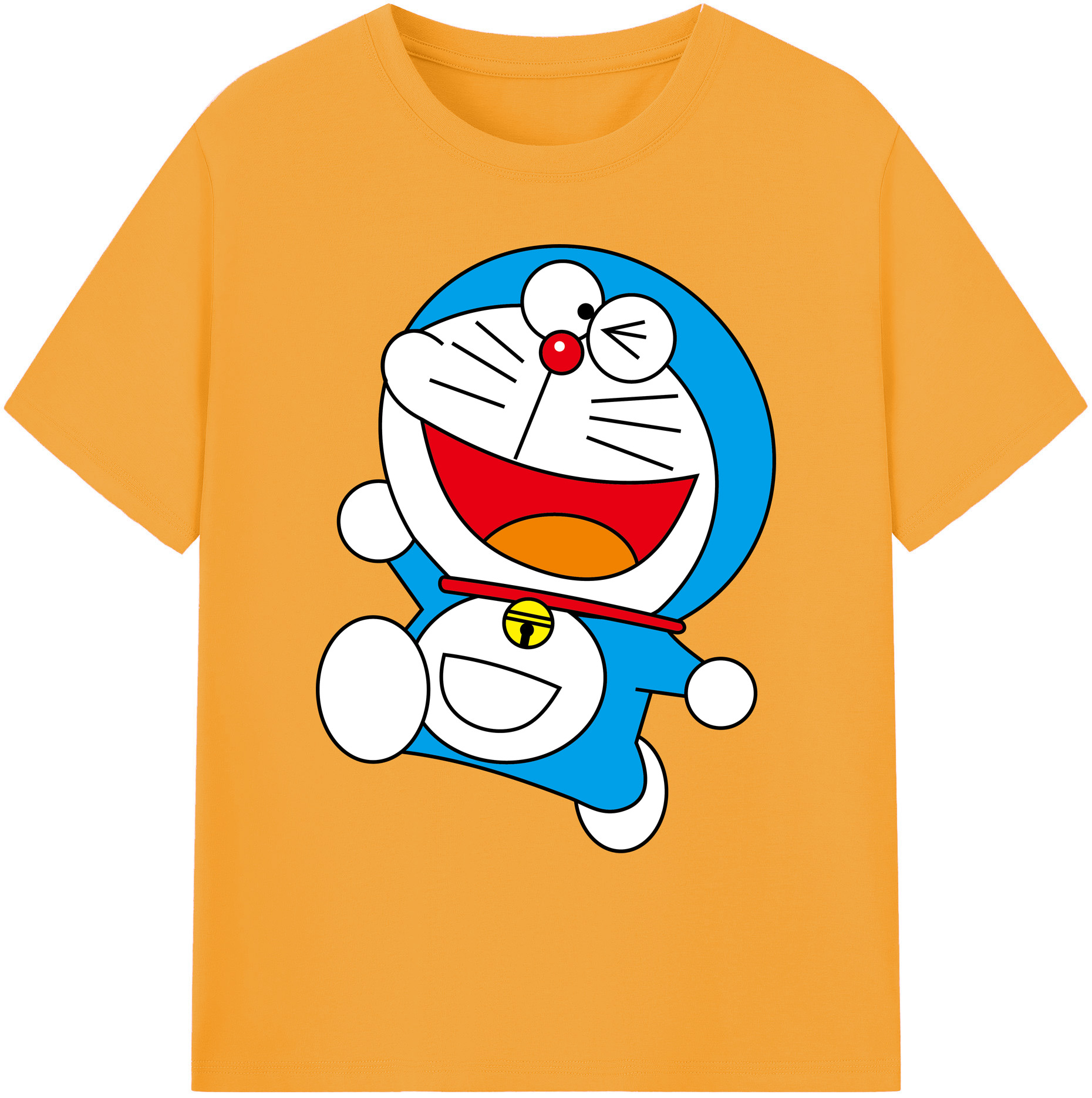 （画像用） ドラえもん Doraemon 綿100％ メンズ半袖Tシャツ｜肌触りやわらか＆通気性