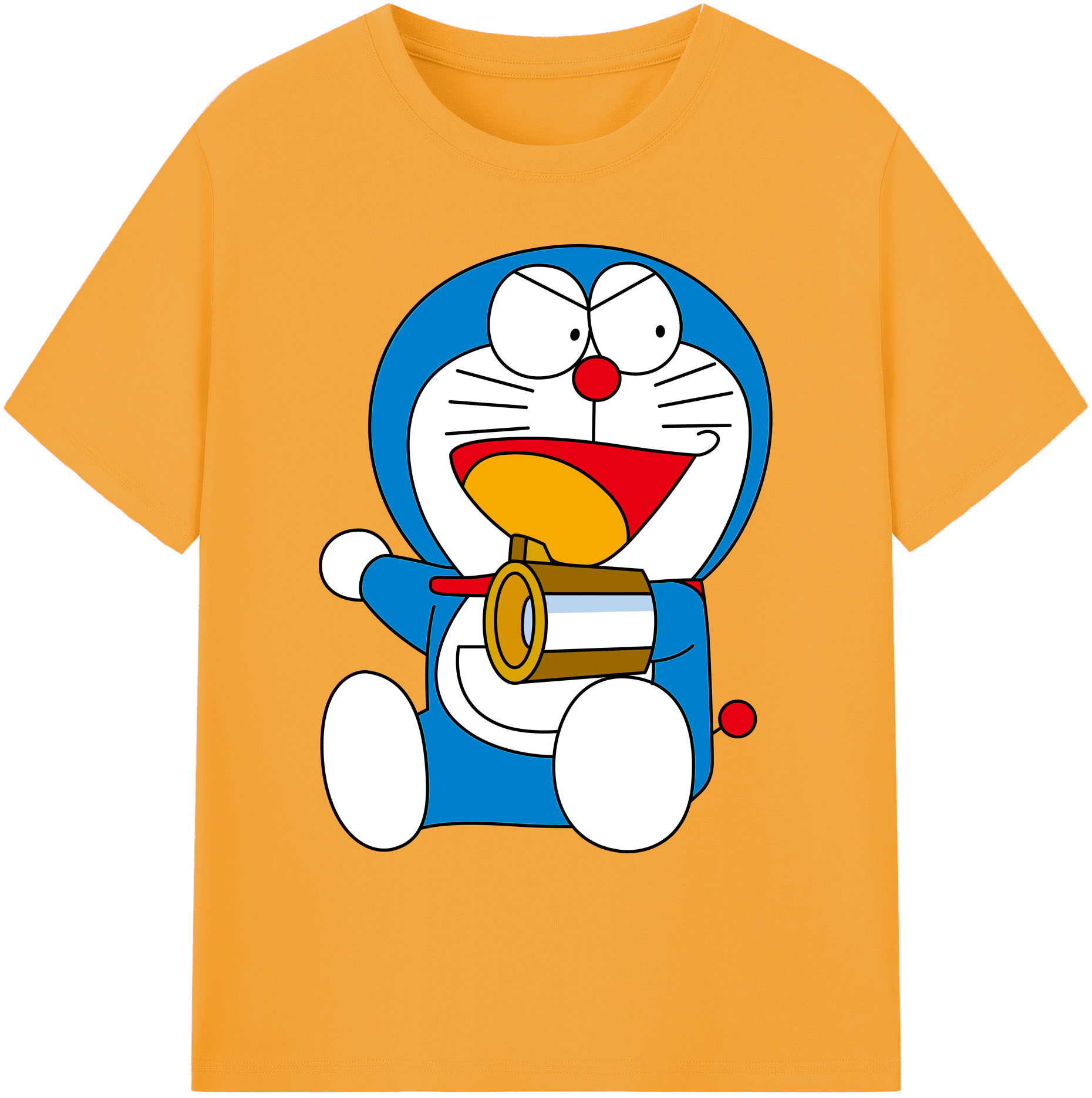 （画像用） ドラえもん Doraemon 綿100％ メンズ半袖Tシャツ｜肌触りやわらか＆通気性