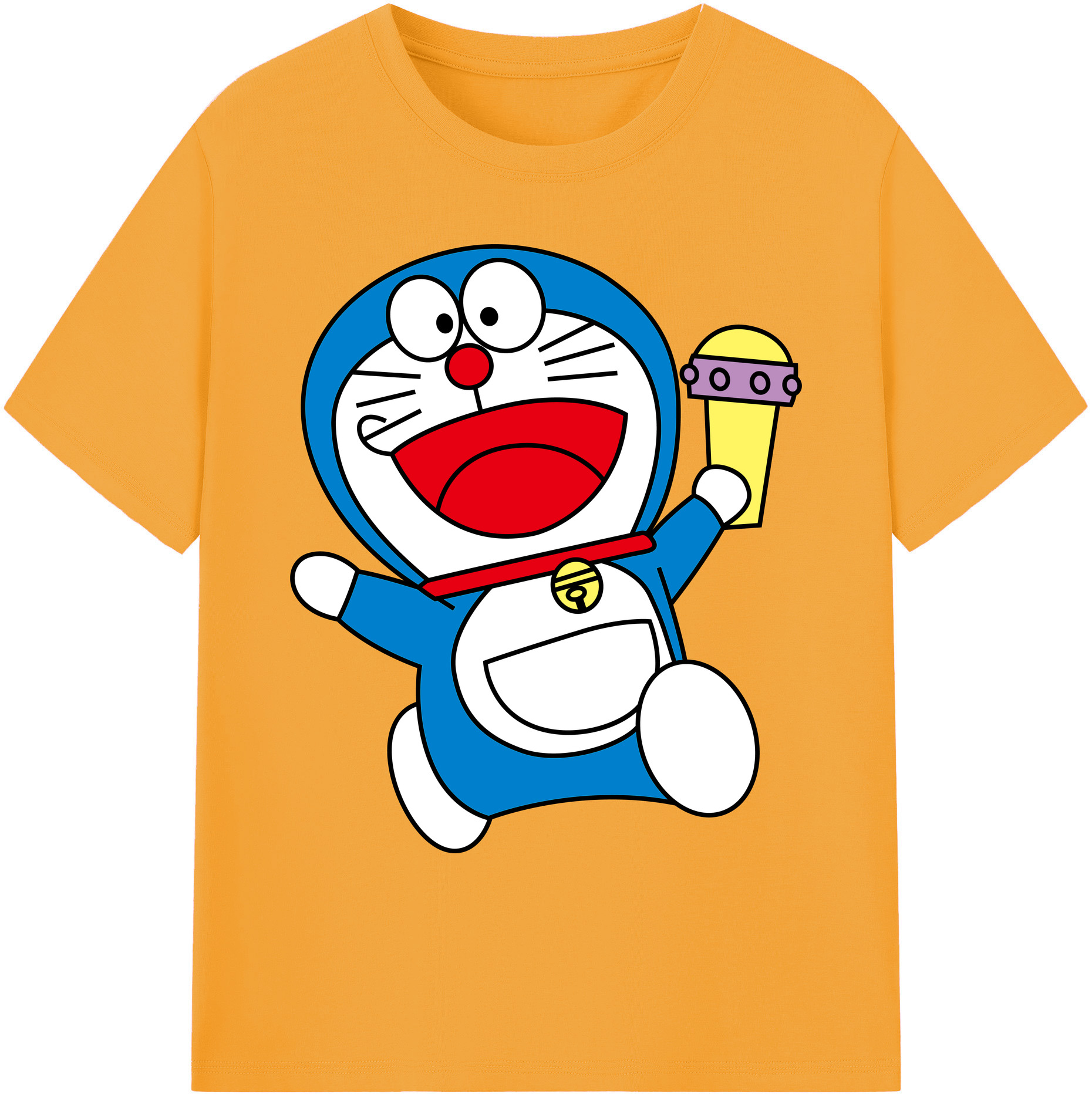 （画像用） ドラえもん Doraemon 綿100％ メンズ半袖Tシャツ｜肌触りやわらか＆通気性