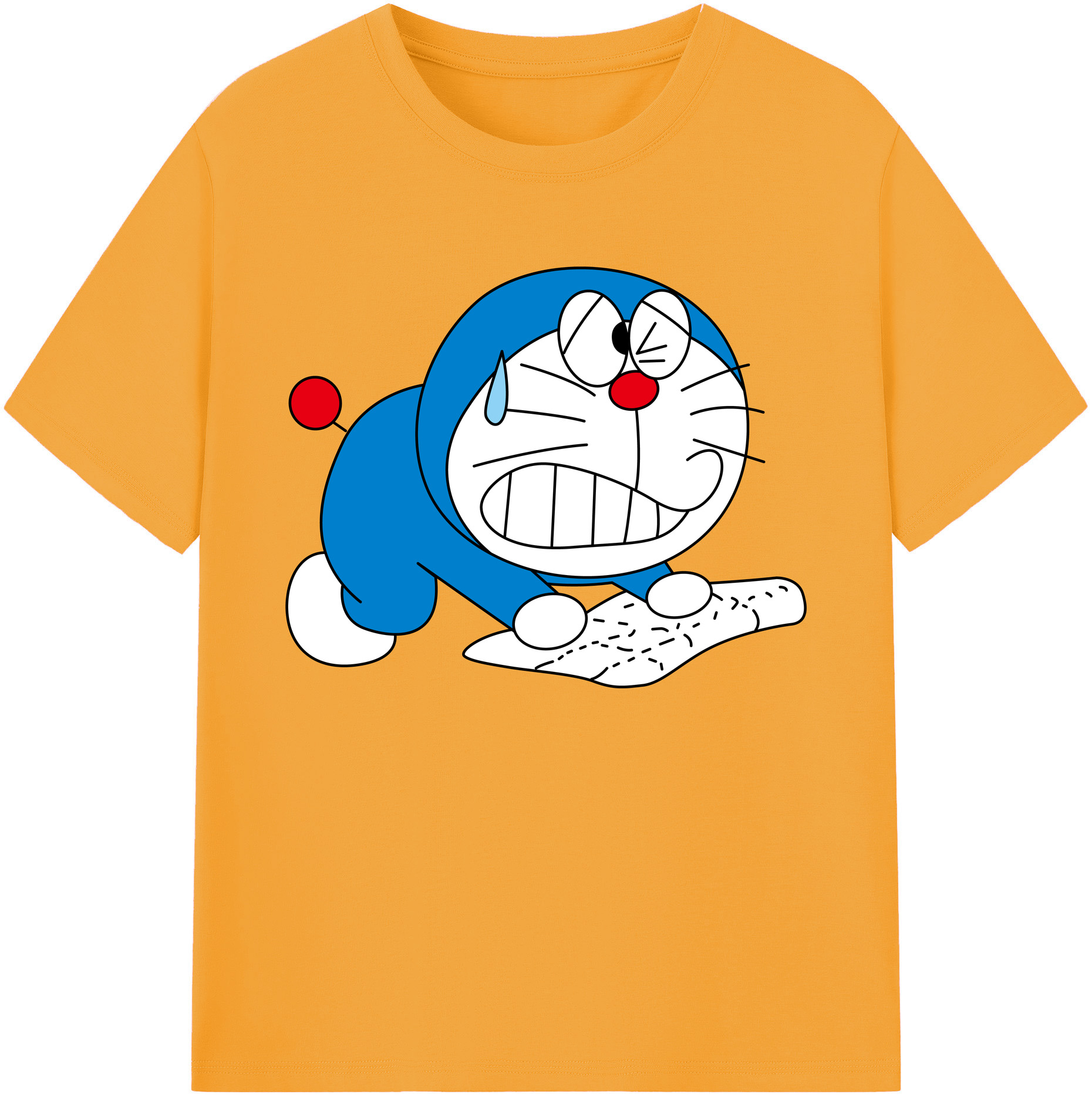 （画像用） ドラえもん Doraemon 綿100％ メンズ半袖Tシャツ｜肌触りやわらか＆通気性