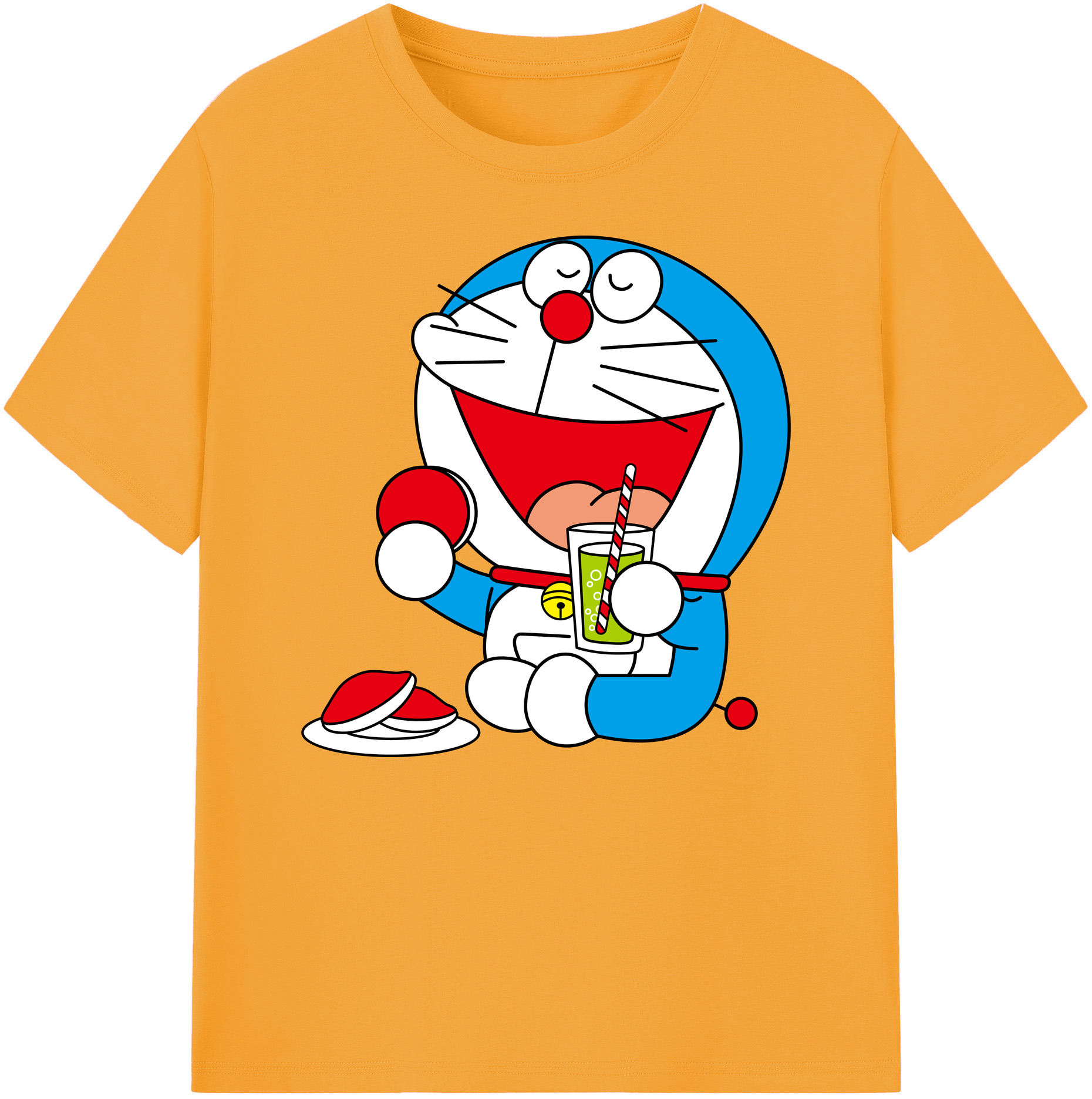 （画像用） ドラえもん Doraemon 綿100％ メンズ半袖Tシャツ｜肌触りやわらか＆通気性