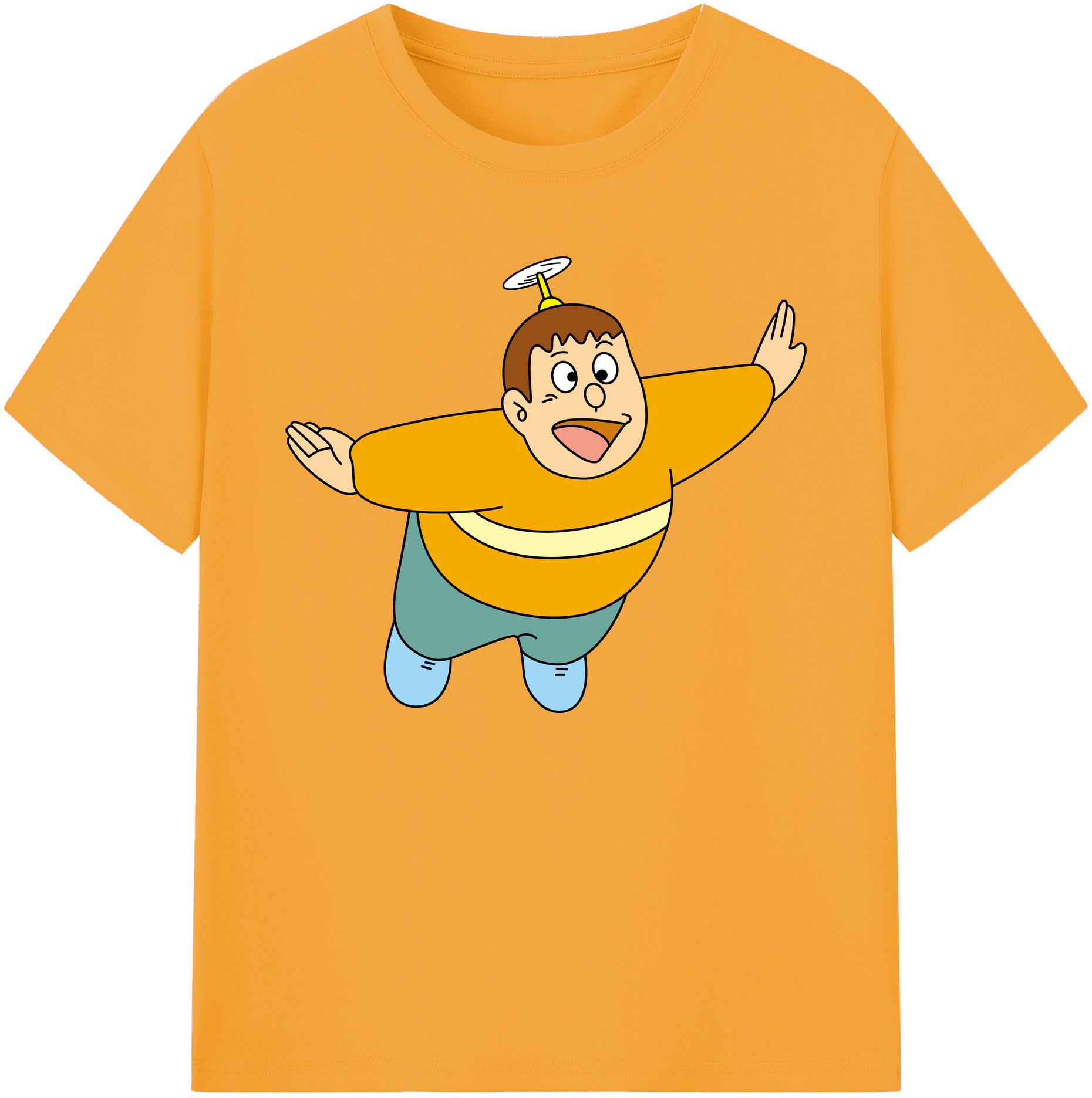 （画像用） ドラえもん 剛田武 Doraemon Gouta Takeshi 綿100％ メンズ半袖Tシャツ｜肌触りやわらか＆通気性