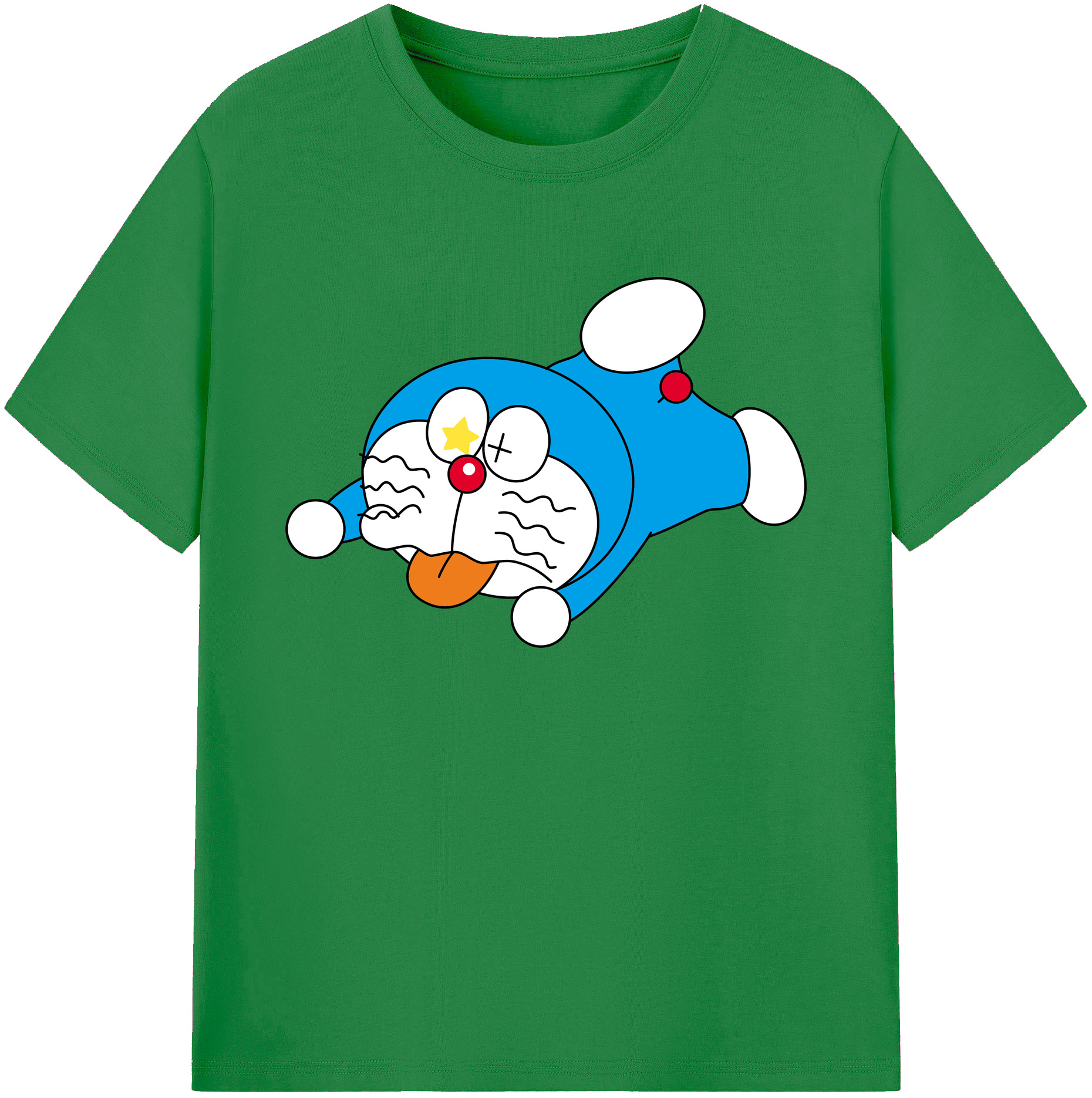 （画像用） ドラえもん Doraemon 綿100％ メンズ半袖Tシャツ｜肌触りやわらか＆通気性