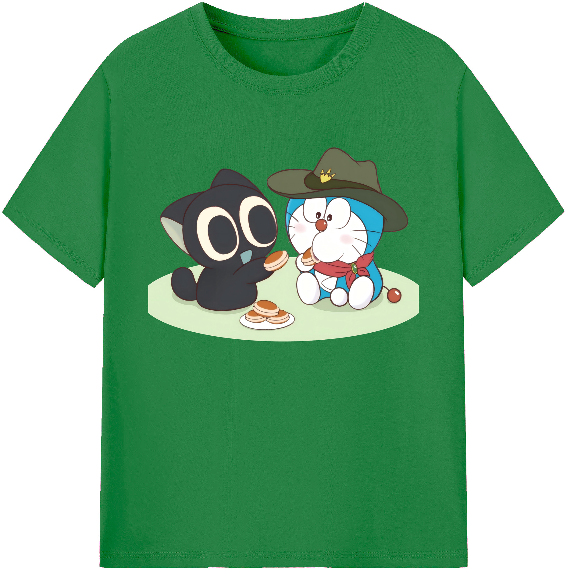 （画像用） ドラえもん Doraemon 綿100％ メンズ半袖Tシャツ｜肌触りやわらか＆通気性