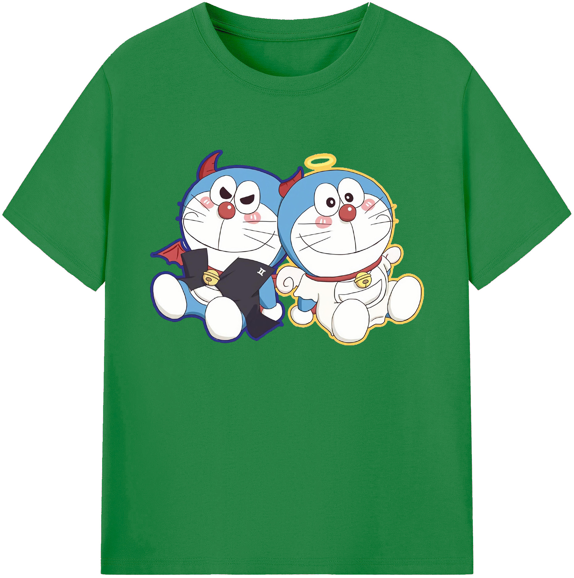 （画像用） ドラえもん Doraemon 綿100％ メンズ半袖Tシャツ｜肌触りやわらか＆通気性