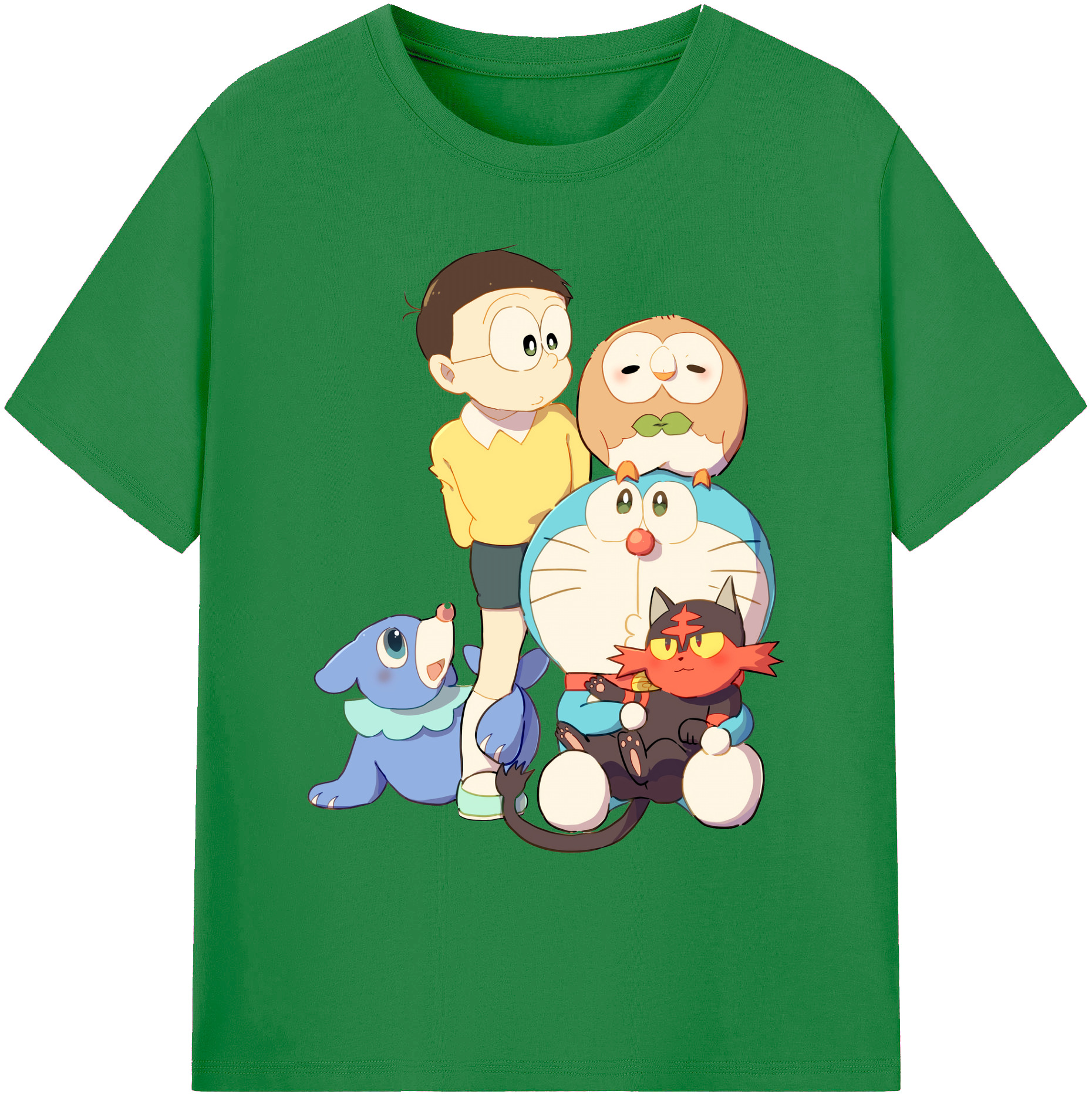 （画像用） ドラえもん Doraemon 綿100％ メンズ半袖Tシャツ｜肌触りやわらか＆通気性