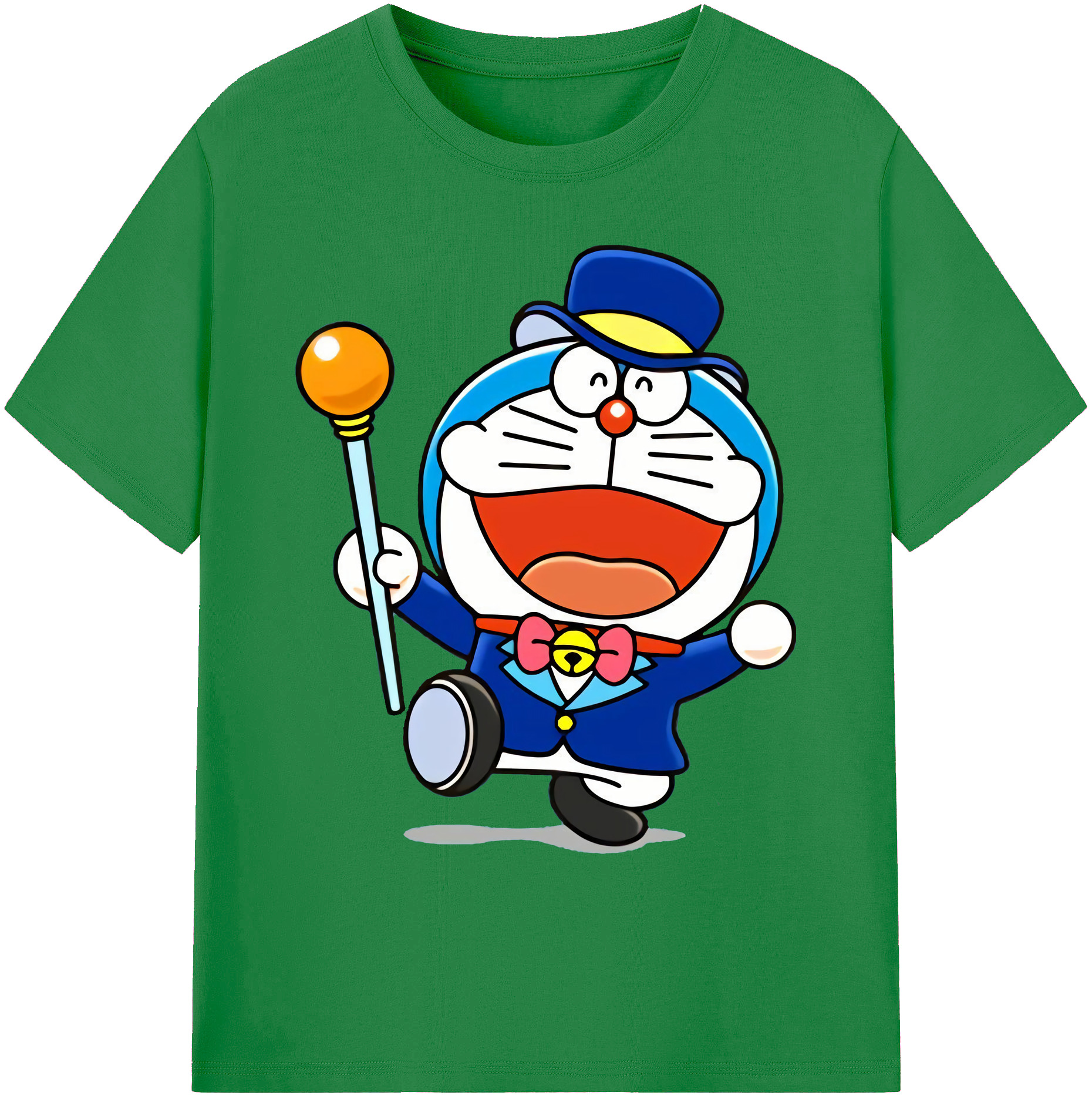 （画像用） ドラえもん Doraemon 綿100％ メンズ半袖Tシャツ｜肌触りやわらか＆通気性