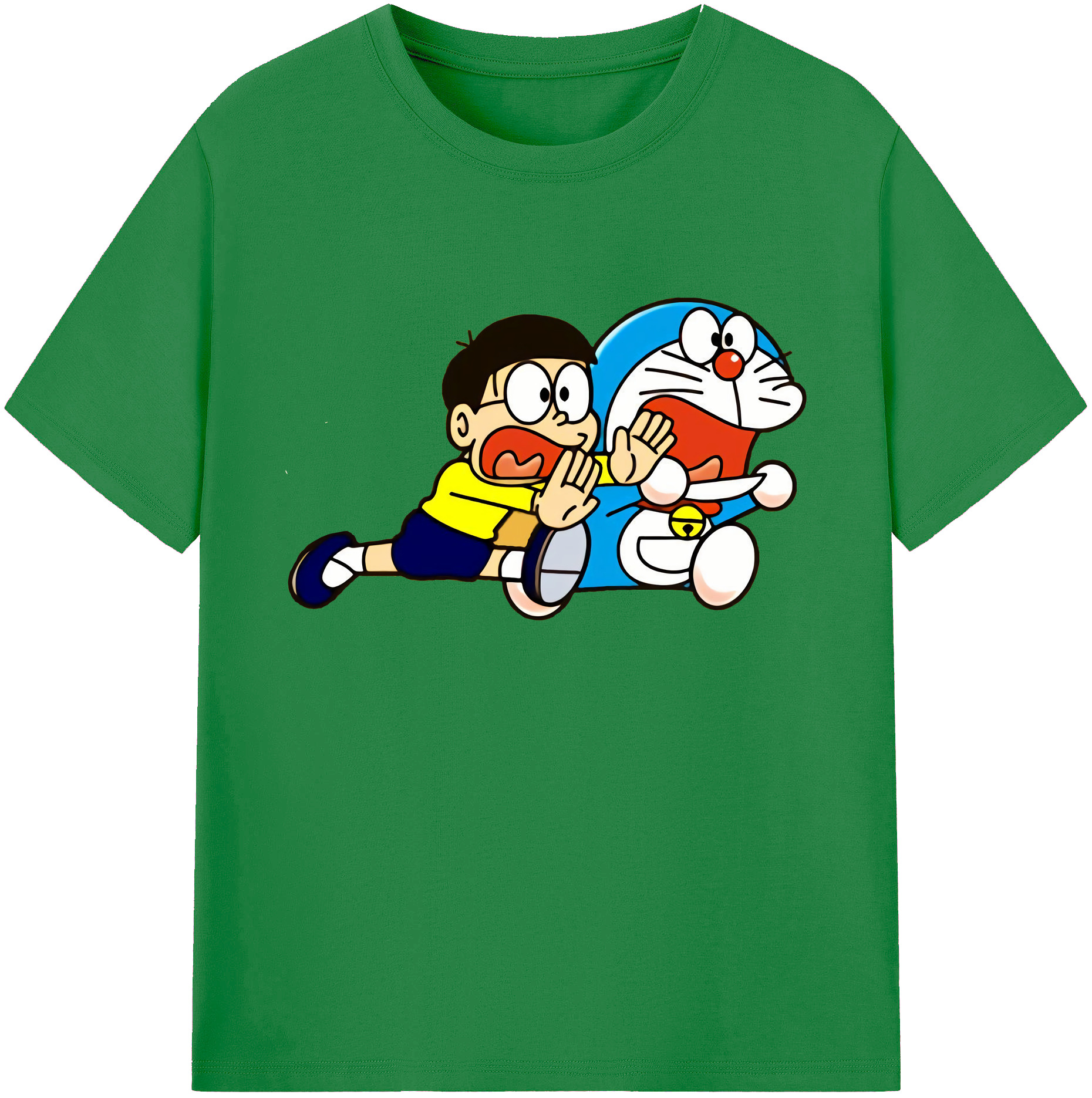 （画像用） ドラえもん Doraemon 綿100％ メンズ半袖Tシャツ｜肌触りやわらか＆通気性
