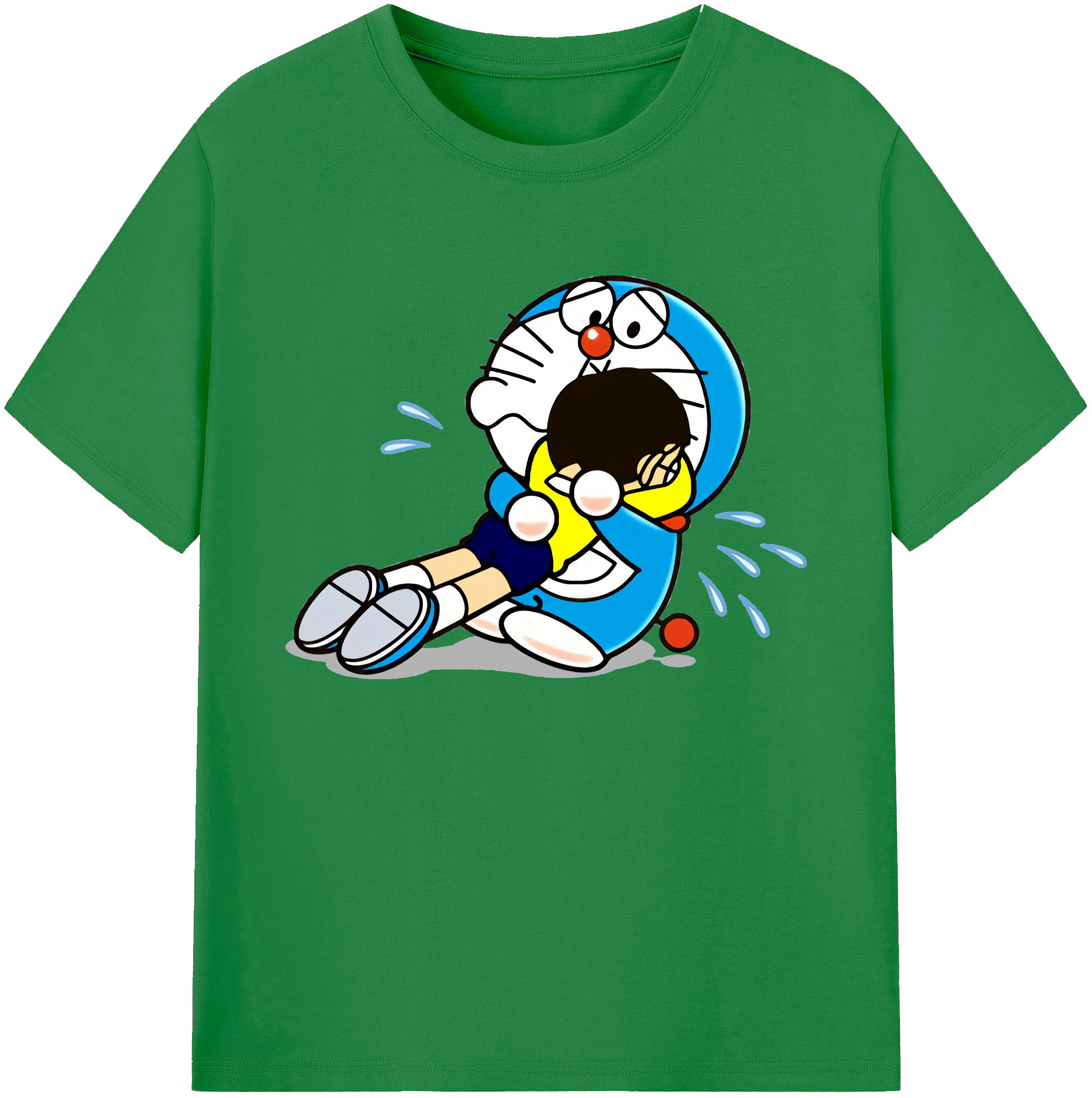 （画像用） ドラえもん Doraemon 綿100％ メンズ半袖Tシャツ｜肌触りやわらか＆通気性