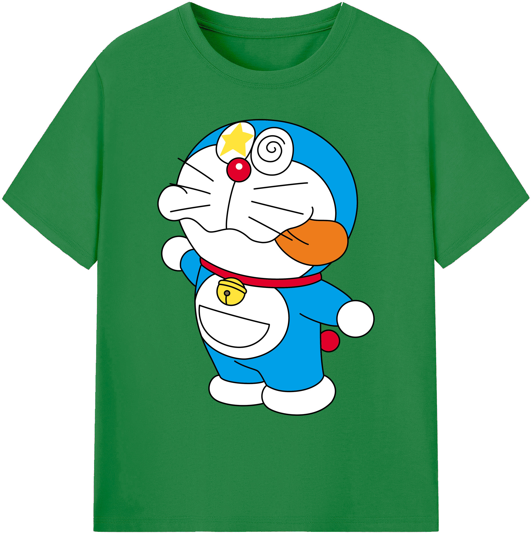 （画像用） ドラえもん Doraemon 綿100％ メンズ半袖Tシャツ｜肌触りやわらか＆通気性