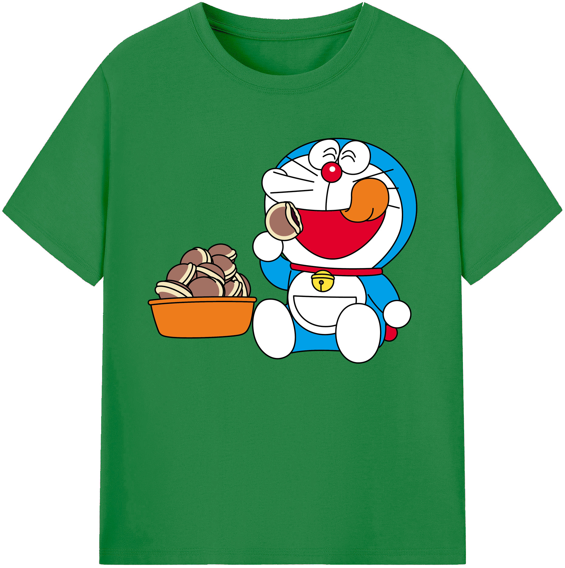 （画像用） ドラえもん Doraemon 綿100％ メンズ半袖Tシャツ｜肌触りやわらか＆通気性