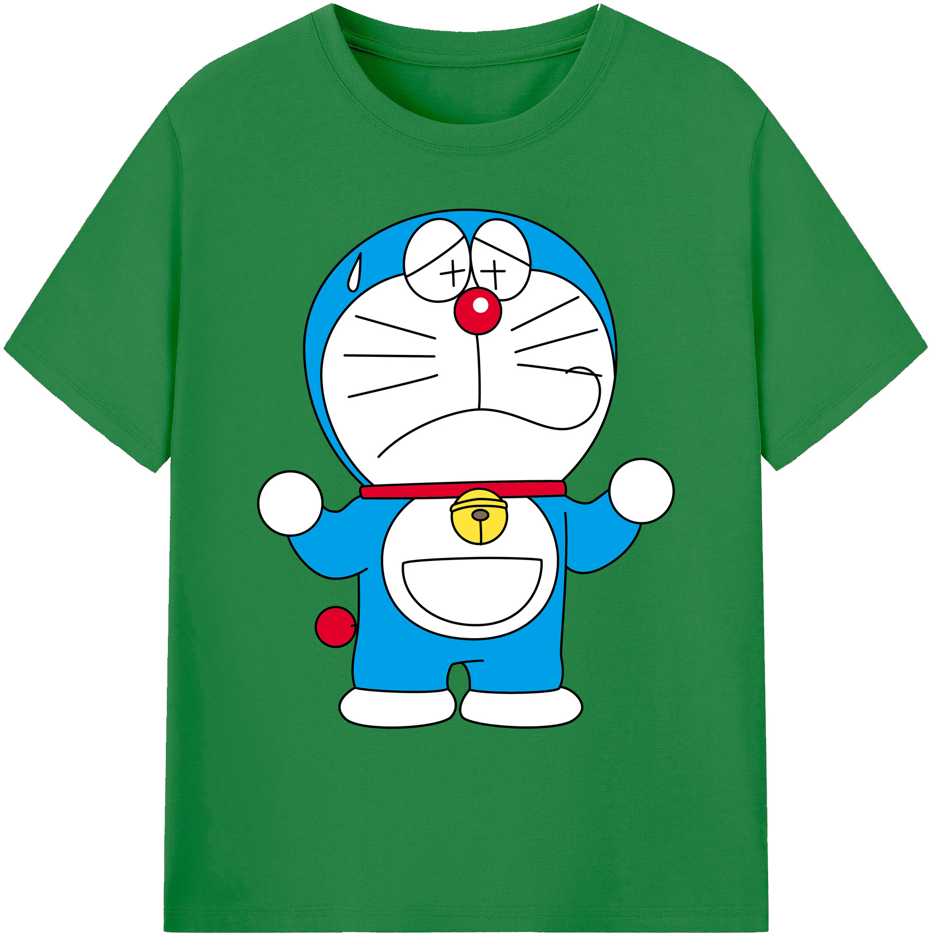 （画像用） ドラえもん Doraemon 綿100％ メンズ半袖Tシャツ｜肌触りやわらか＆通気性