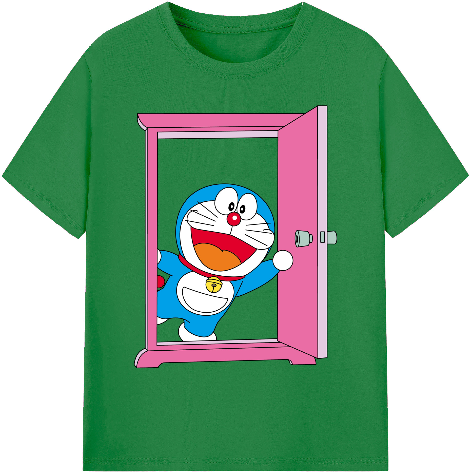 （画像用） ドラえもん Doraemon 綿100％ メンズ半袖Tシャツ｜肌触りやわらか＆通気性