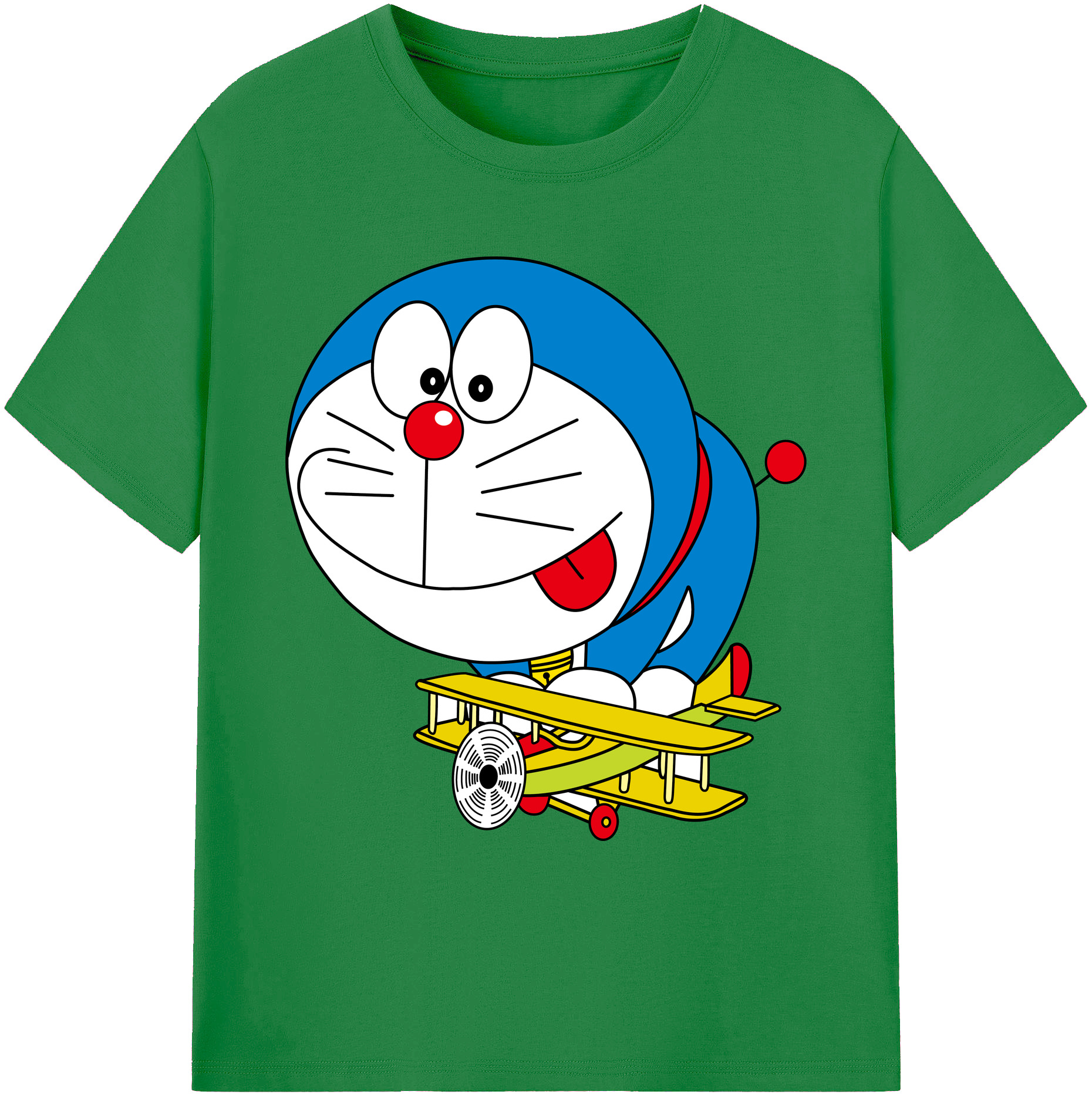 （画像用） ドラえもん Doraemon 綿100％ メンズ半袖Tシャツ｜肌触りやわらか＆通気性