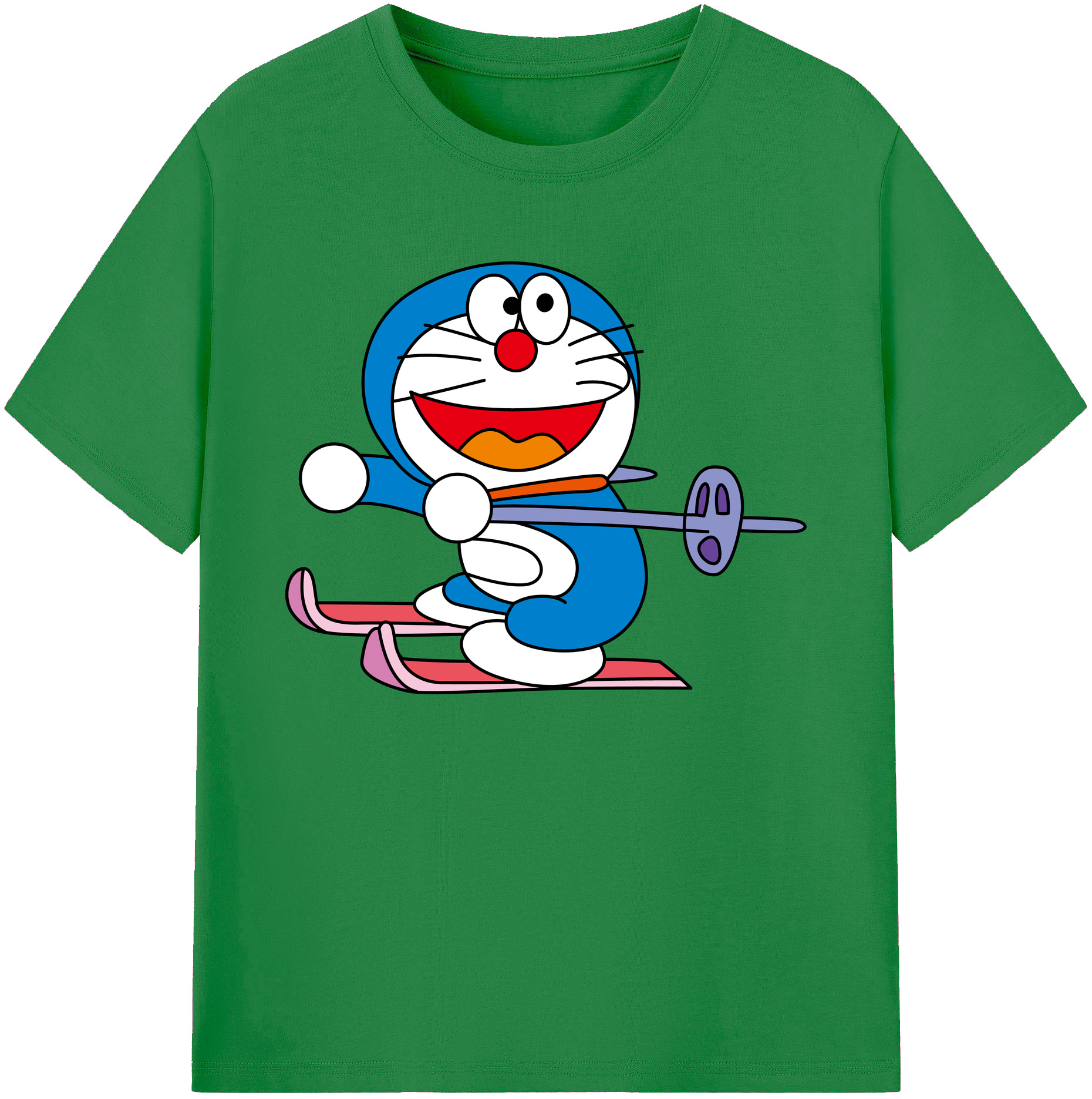 （画像用） ドラえもん Doraemon 綿100％ メンズ半袖Tシャツ｜肌触りやわらか＆通気性