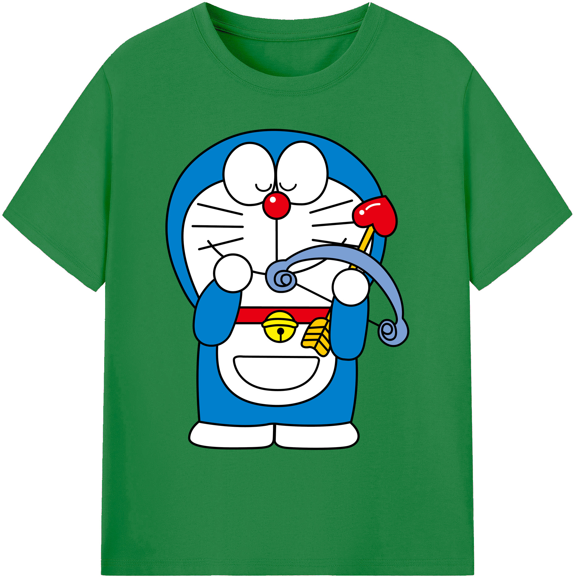 （画像用） ドラえもん Doraemon 綿100％ メンズ半袖Tシャツ｜肌触りやわらか＆通気性