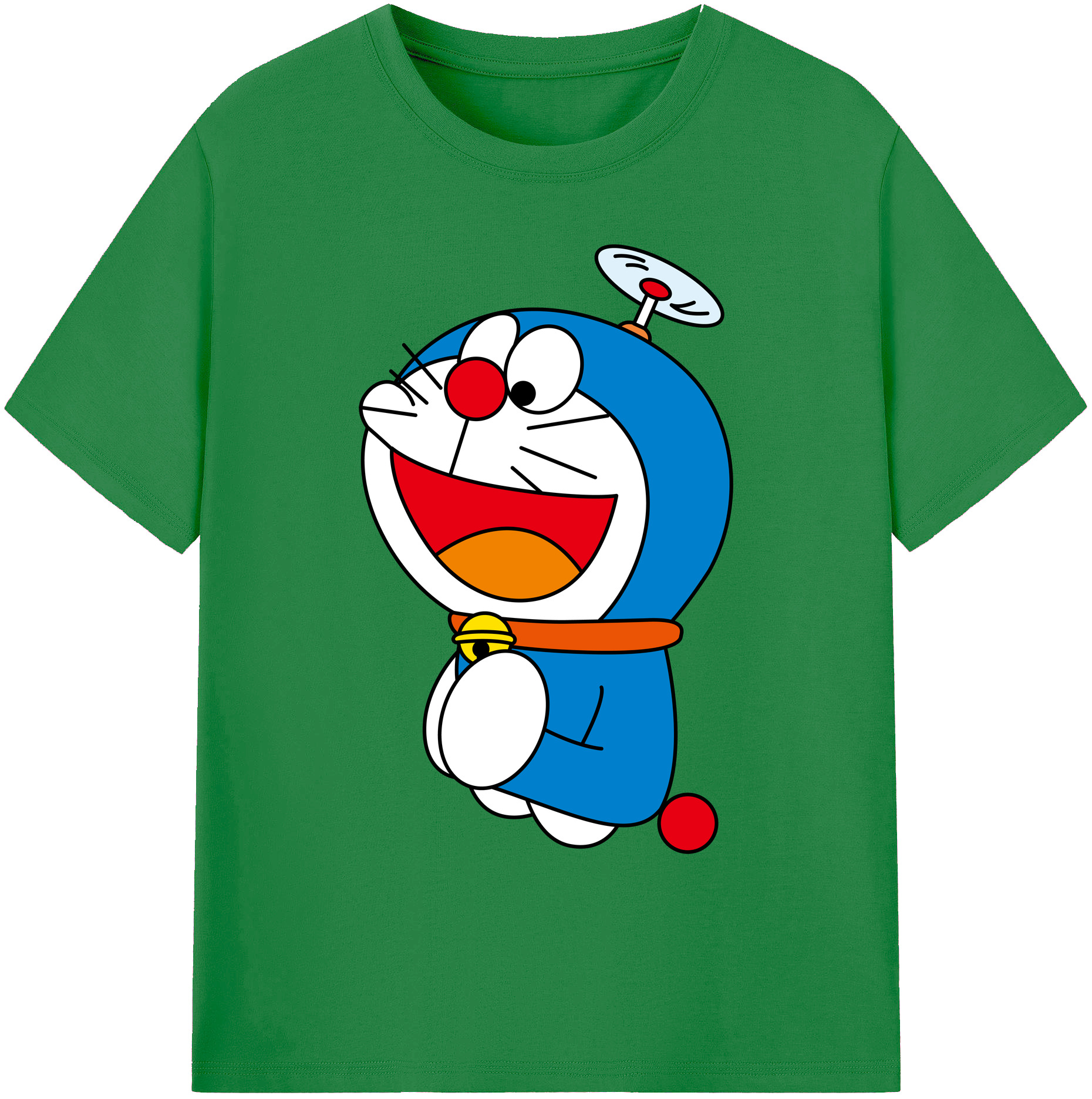 （画像用） ドラえもん Doraemon 綿100％ メンズ半袖Tシャツ｜肌触りやわらか＆通気性