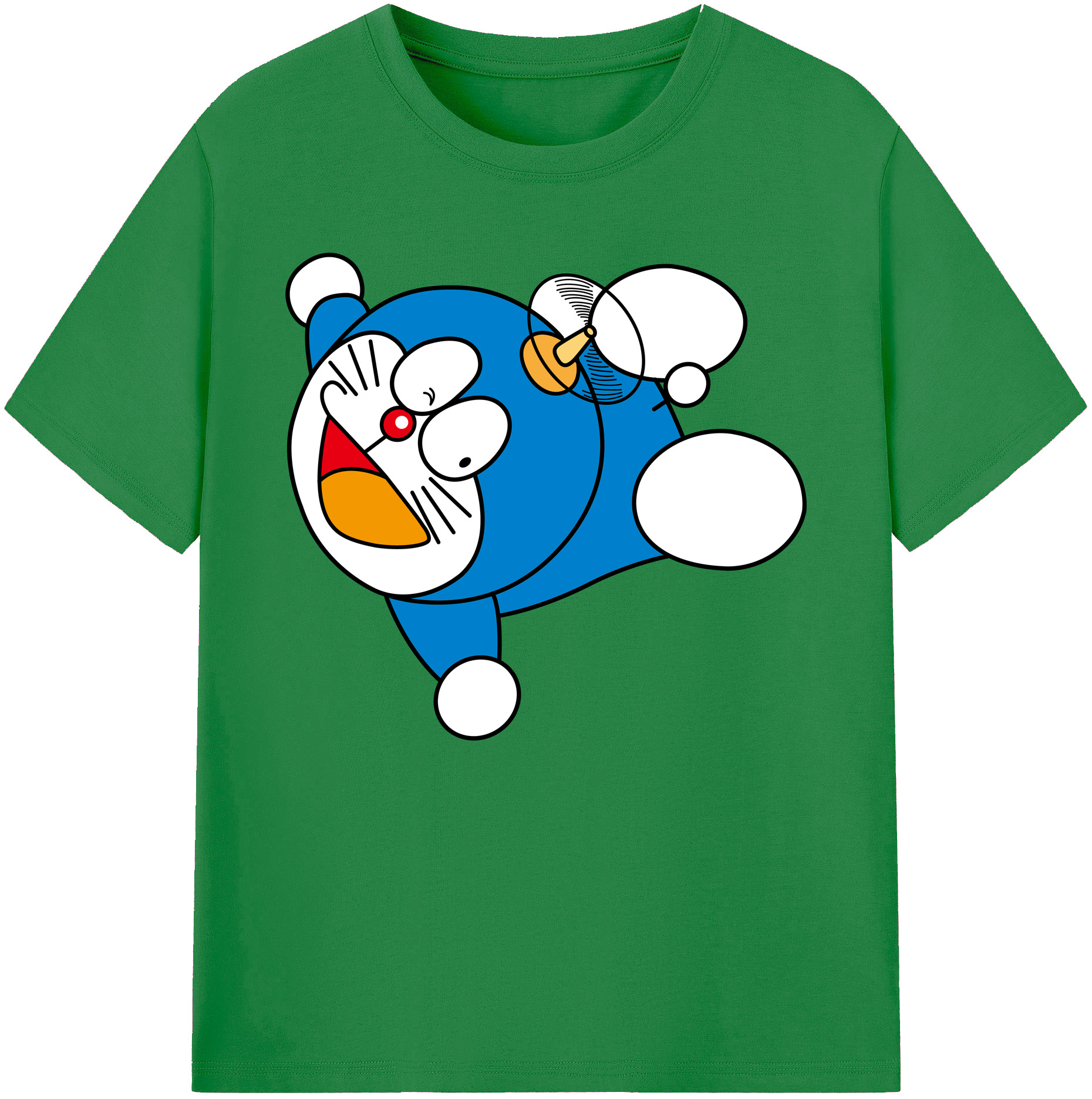 （画像用） ドラえもん Doraemon 綿100％ メンズ半袖Tシャツ｜肌触りやわらか＆通気性