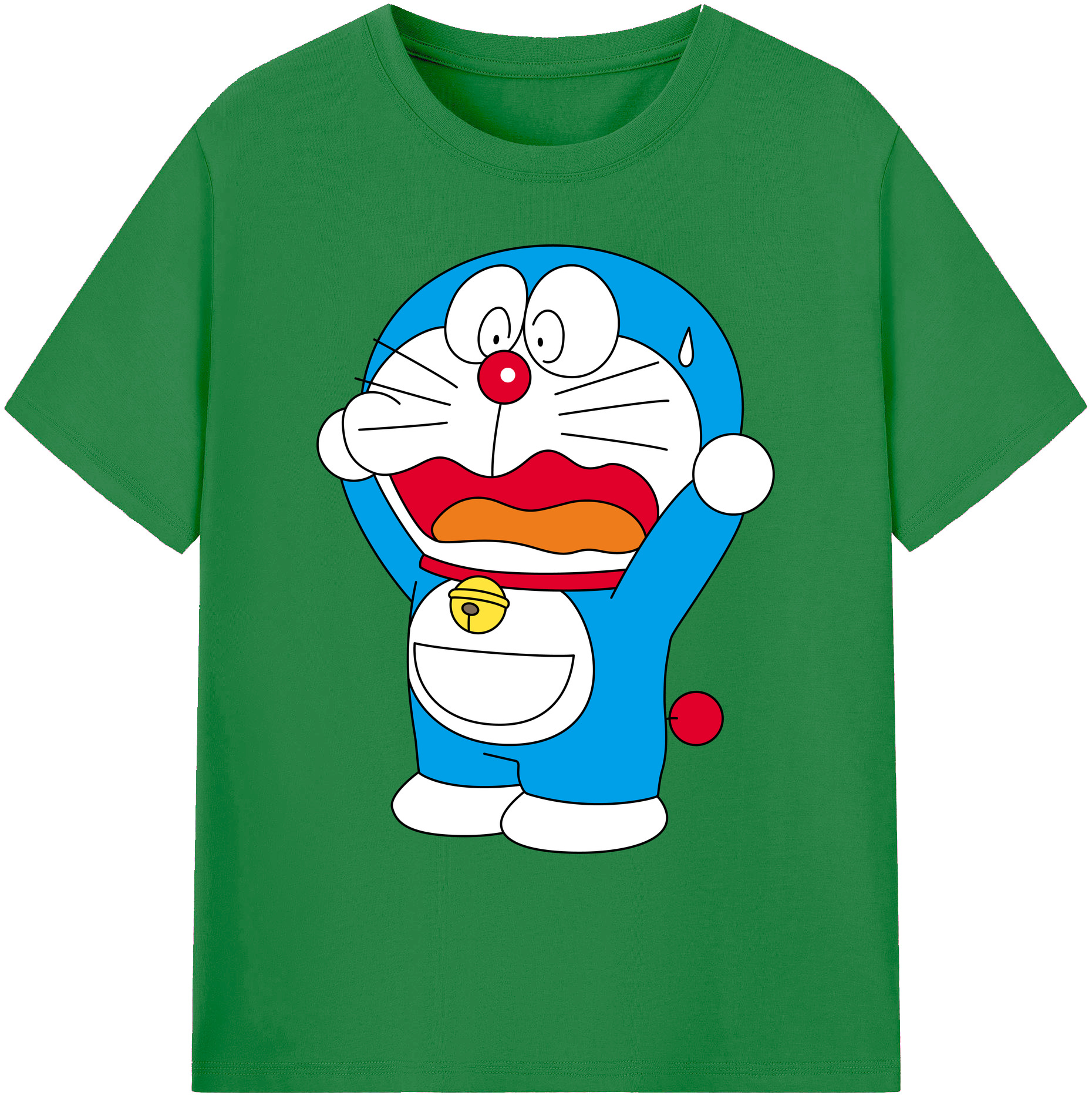 （画像用） ドラえもん Doraemon 綿100％ メンズ半袖Tシャツ｜肌触りやわらか＆通気性