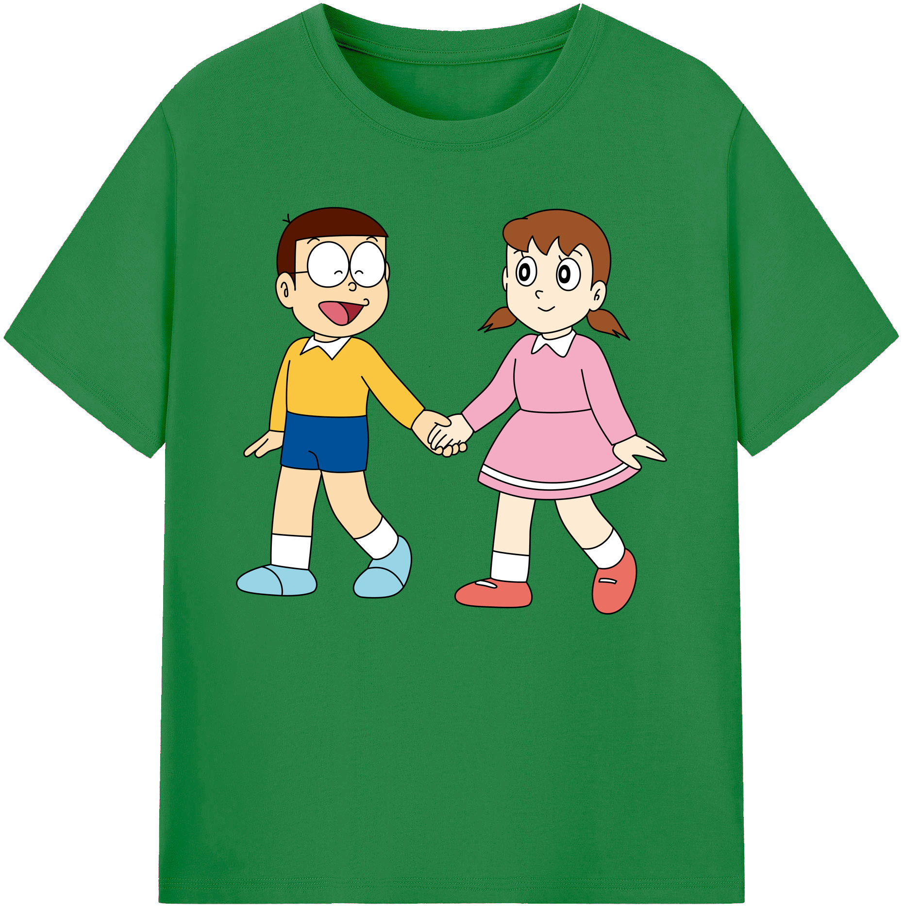 （画像用） ドラえもん 野比 のび太 Doraemon Nobita Nobi 綿100％ メンズ半袖Tシャツ｜肌触りやわらか＆通気性