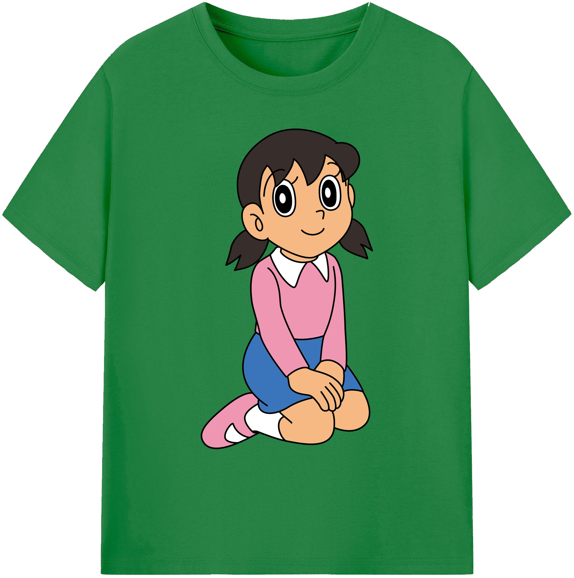 （画像用） ドラえもん みなもと しずか Doraemon Shizuka Minamoto 綿100％ メンズ半袖Tシャツ｜肌触りやわらか＆通気性
