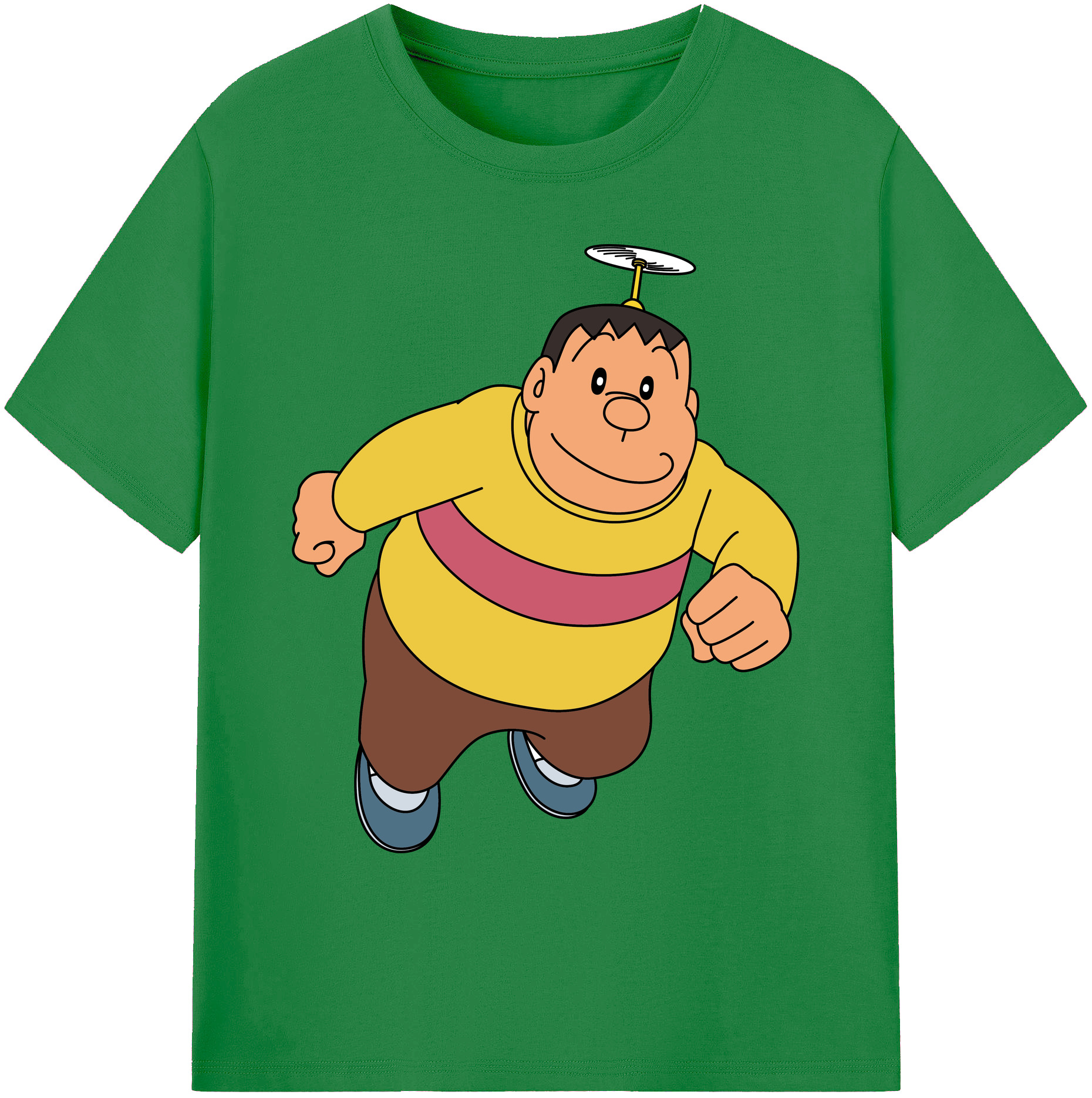 （画像用） ドラえもん 剛田武 Doraemon Gouta Takeshi 綿100％ メンズ半袖Tシャツ｜肌触りやわらか＆通気性
