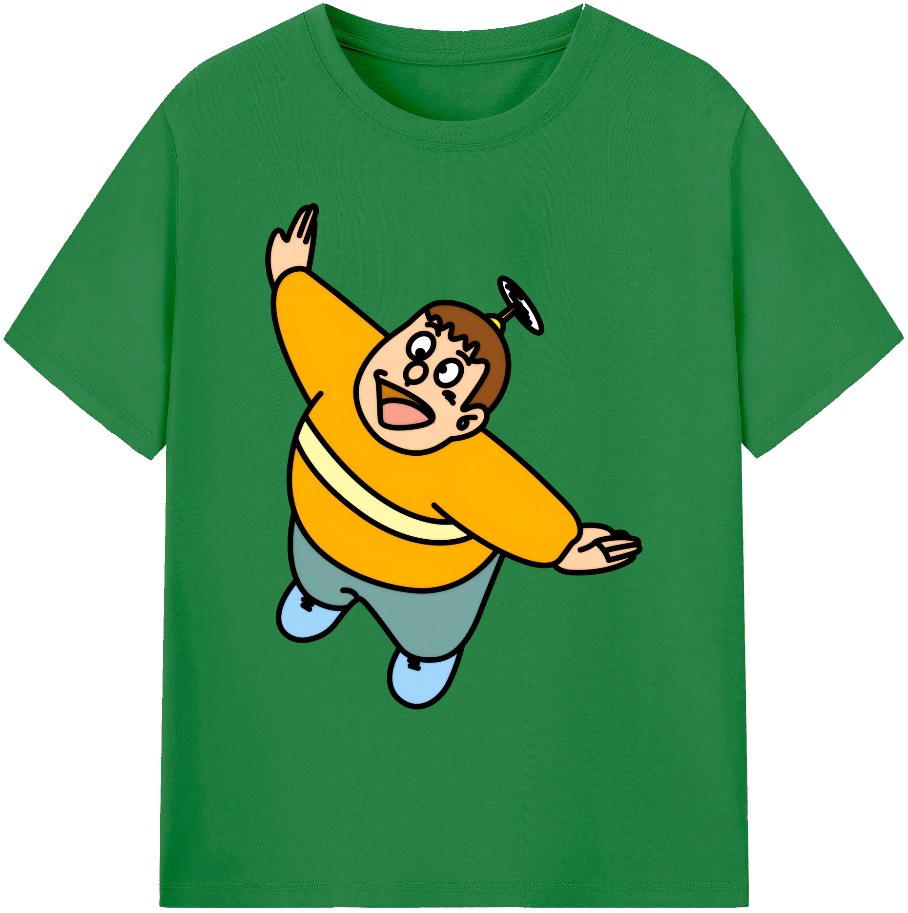 （画像用） ドラえもん 剛田武 Doraemon Gouta Takeshi 綿100％ メンズ半袖Tシャツ｜肌触りやわらか＆通気性