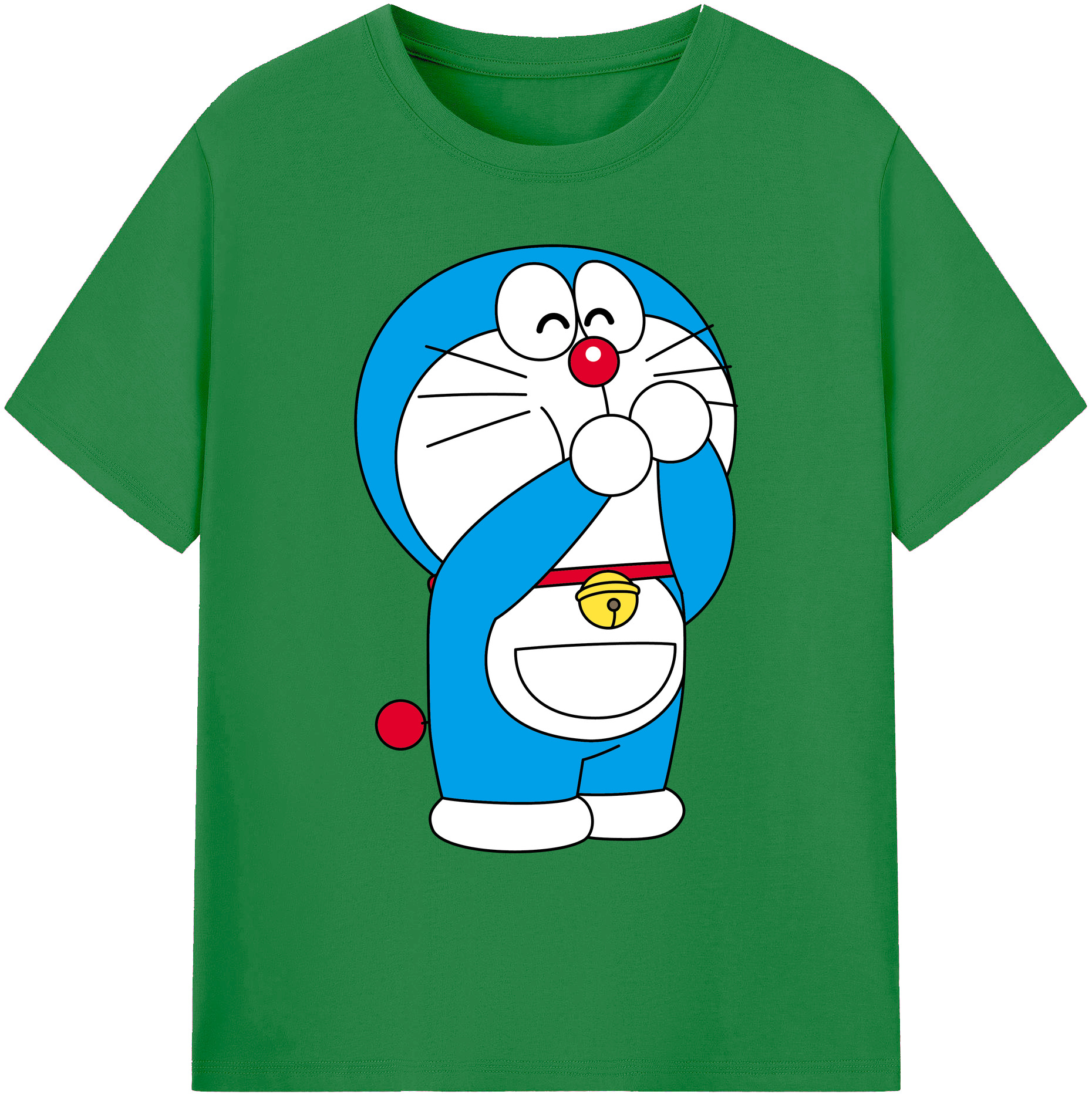 （画像用） ドラえもん Doraemon 綿100％ メンズ半袖Tシャツ｜肌触りやわらか＆通気性