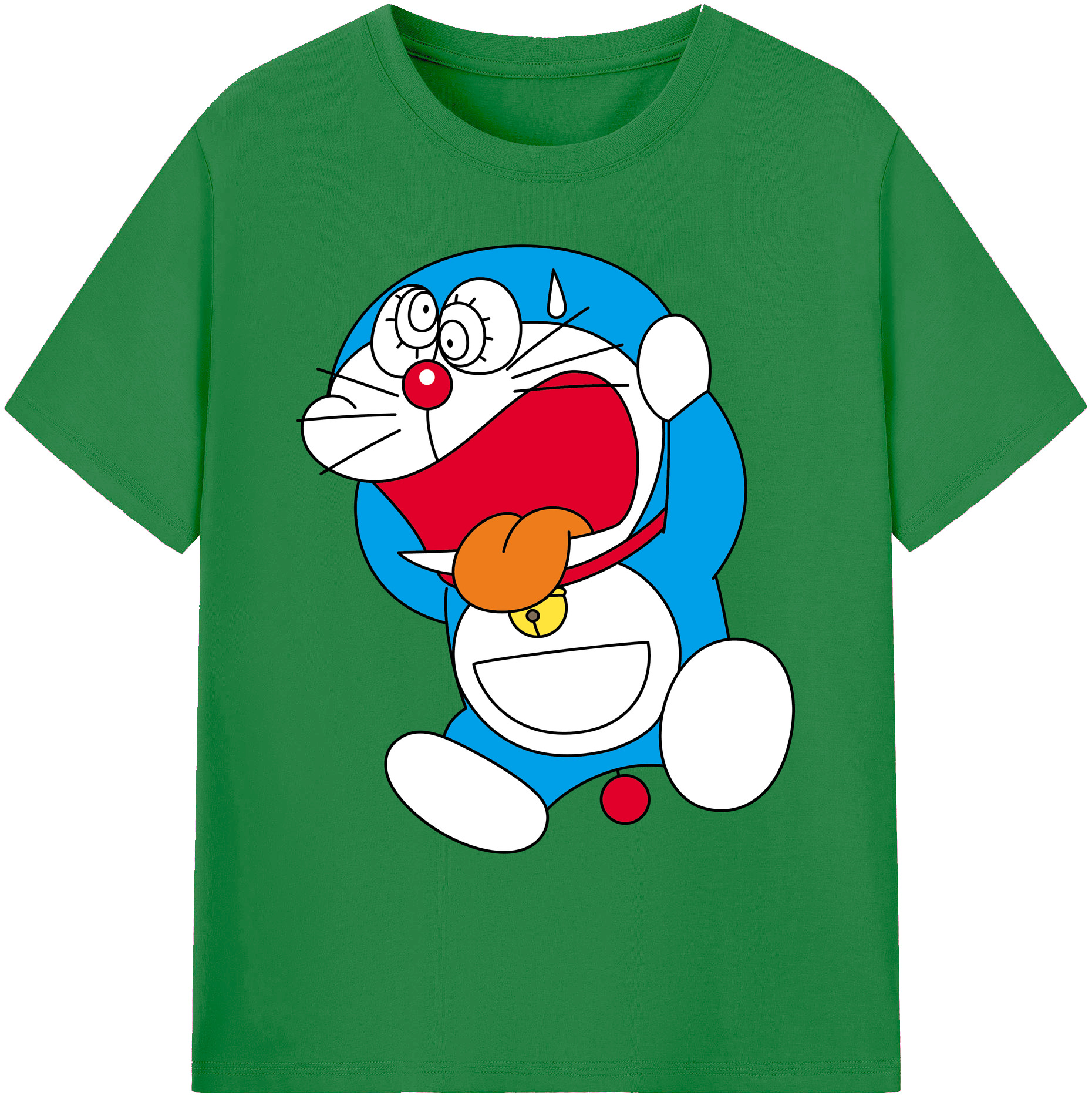 （画像用） ドラえもん Doraemon 綿100％ メンズ半袖Tシャツ｜肌触りやわらか＆通気性