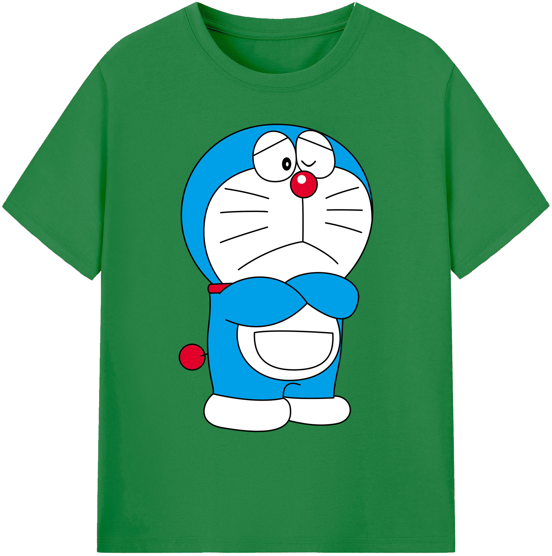 （画像用） ドラえもん Doraemon 綿100％ メンズ半袖Tシャツ｜肌触りやわらか＆通気性