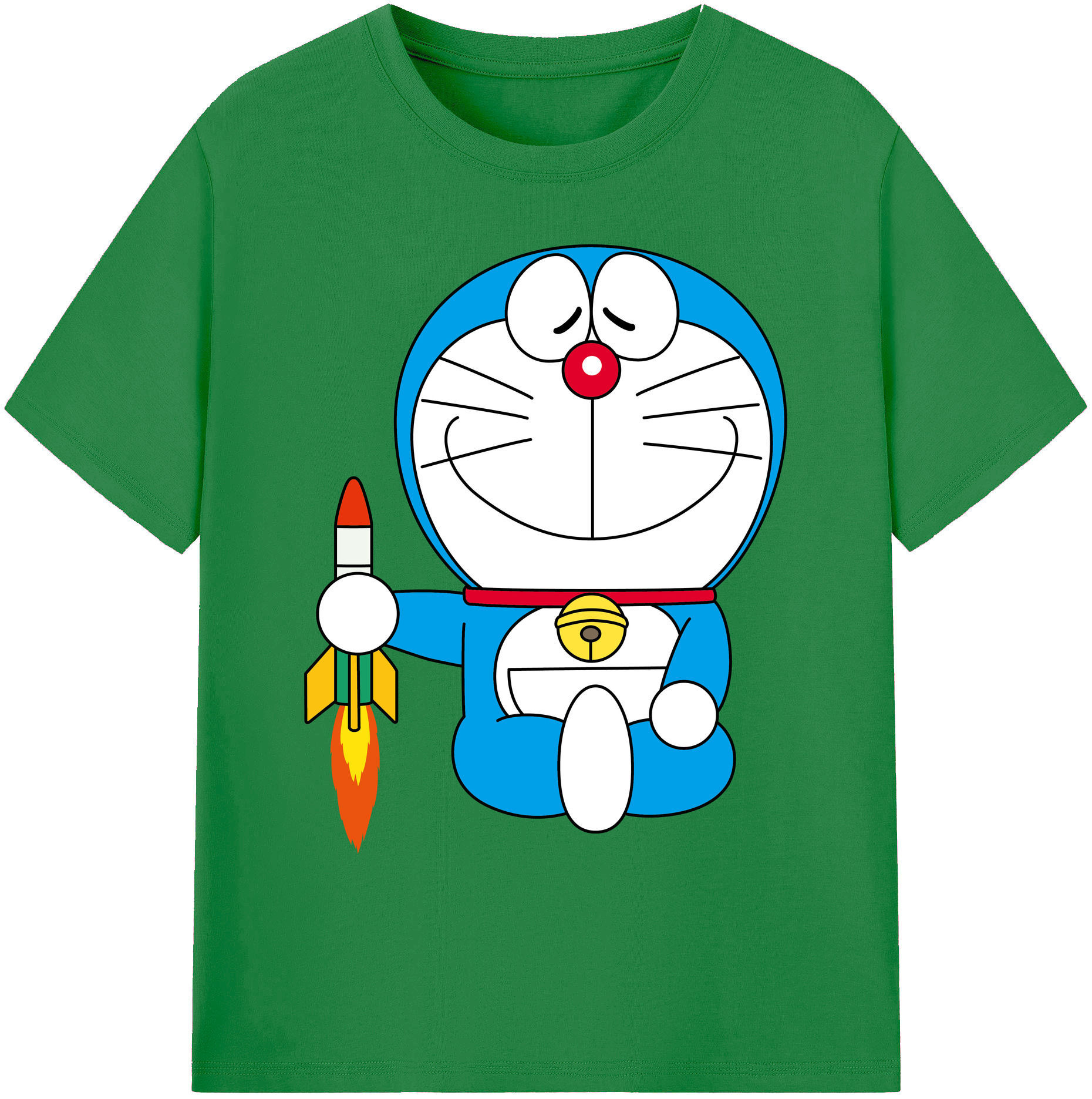 （画像用） ドラえもん Doraemon 綿100％ メンズ半袖Tシャツ｜肌触りやわらか＆通気性