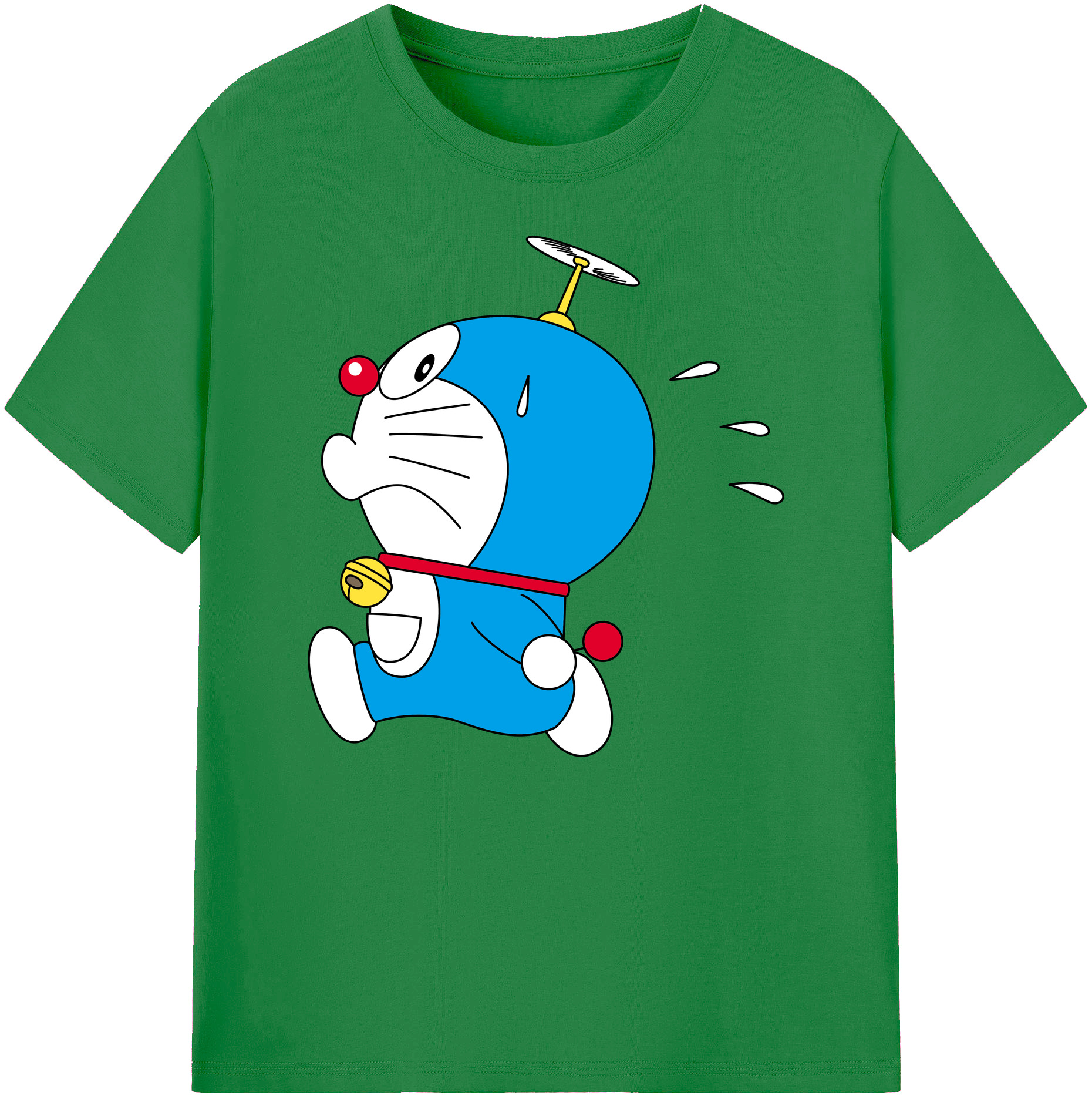 （画像用） ドラえもん Doraemon 綿100％ メンズ半袖Tシャツ｜肌触りやわらか＆通気性