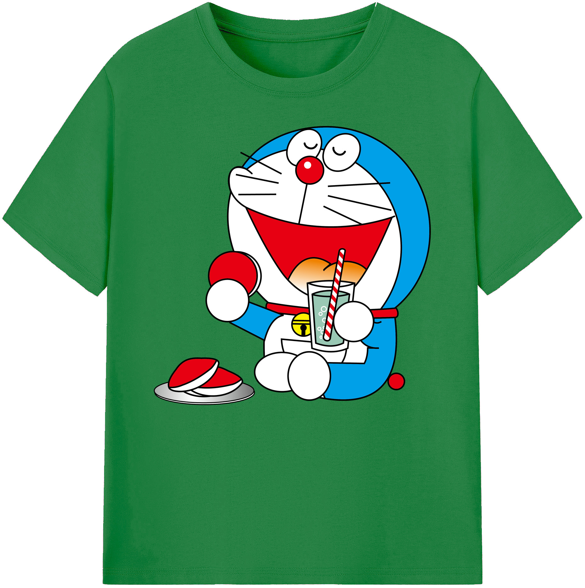（画像用） ドラえもん Doraemon 綿100％ メンズ半袖Tシャツ｜肌触りやわらか＆通気性