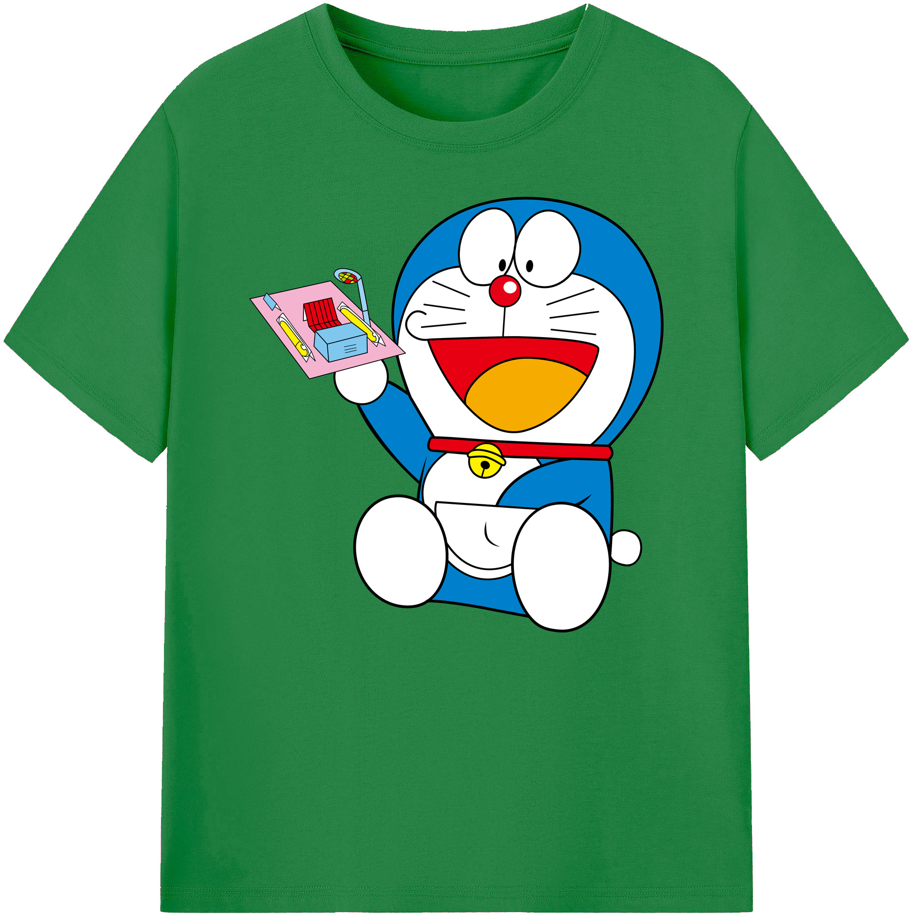 （画像用） ドラえもん Doraemon 綿100％ メンズ半袖Tシャツ｜肌触りやわらか＆通気性