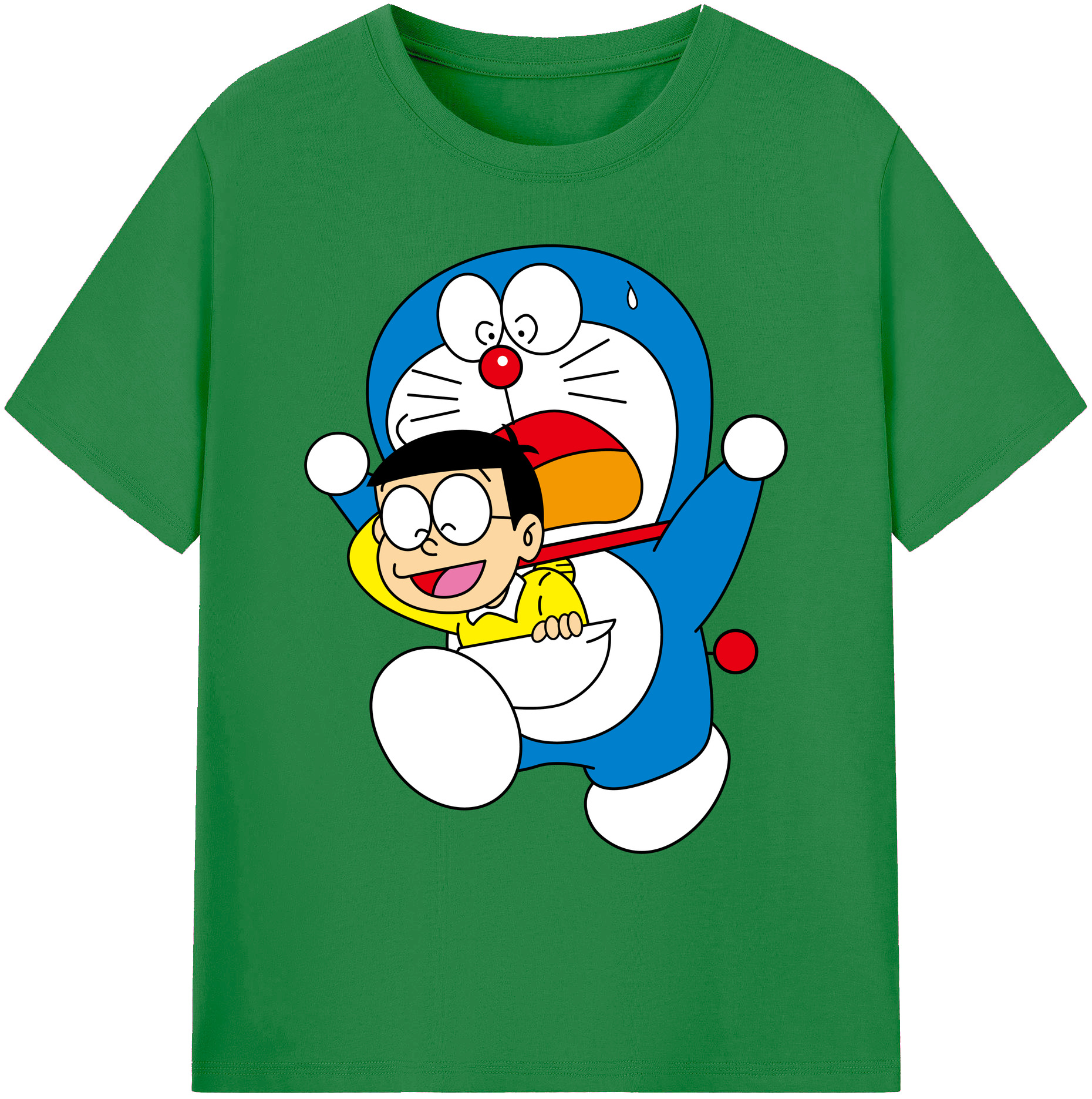 （画像用） ドラえもん Doraemon 綿100％ メンズ半袖Tシャツ｜肌触りやわらか＆通気性