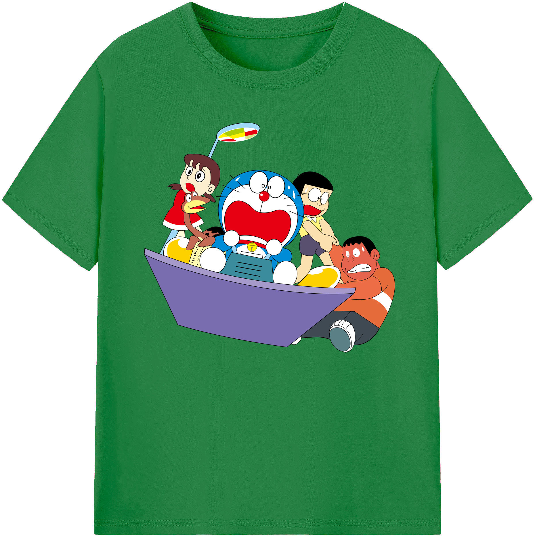 （画像用） ドラえもん Doraemon 綿100％ メンズ半袖Tシャツ｜肌触りやわらか＆通気性