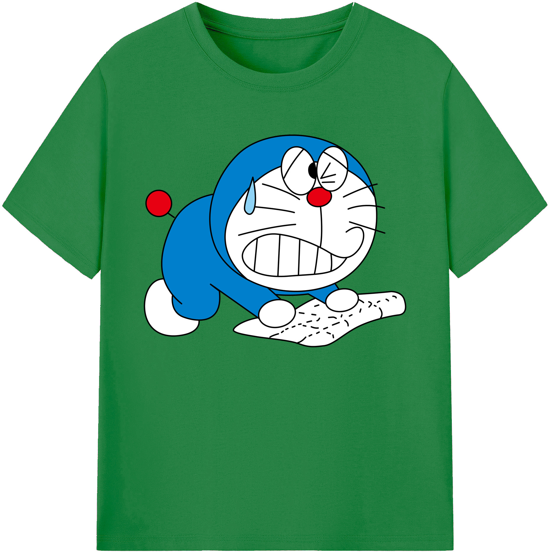 （画像用） ドラえもん Doraemon 綿100％ メンズ半袖Tシャツ｜肌触りやわらか＆通気性