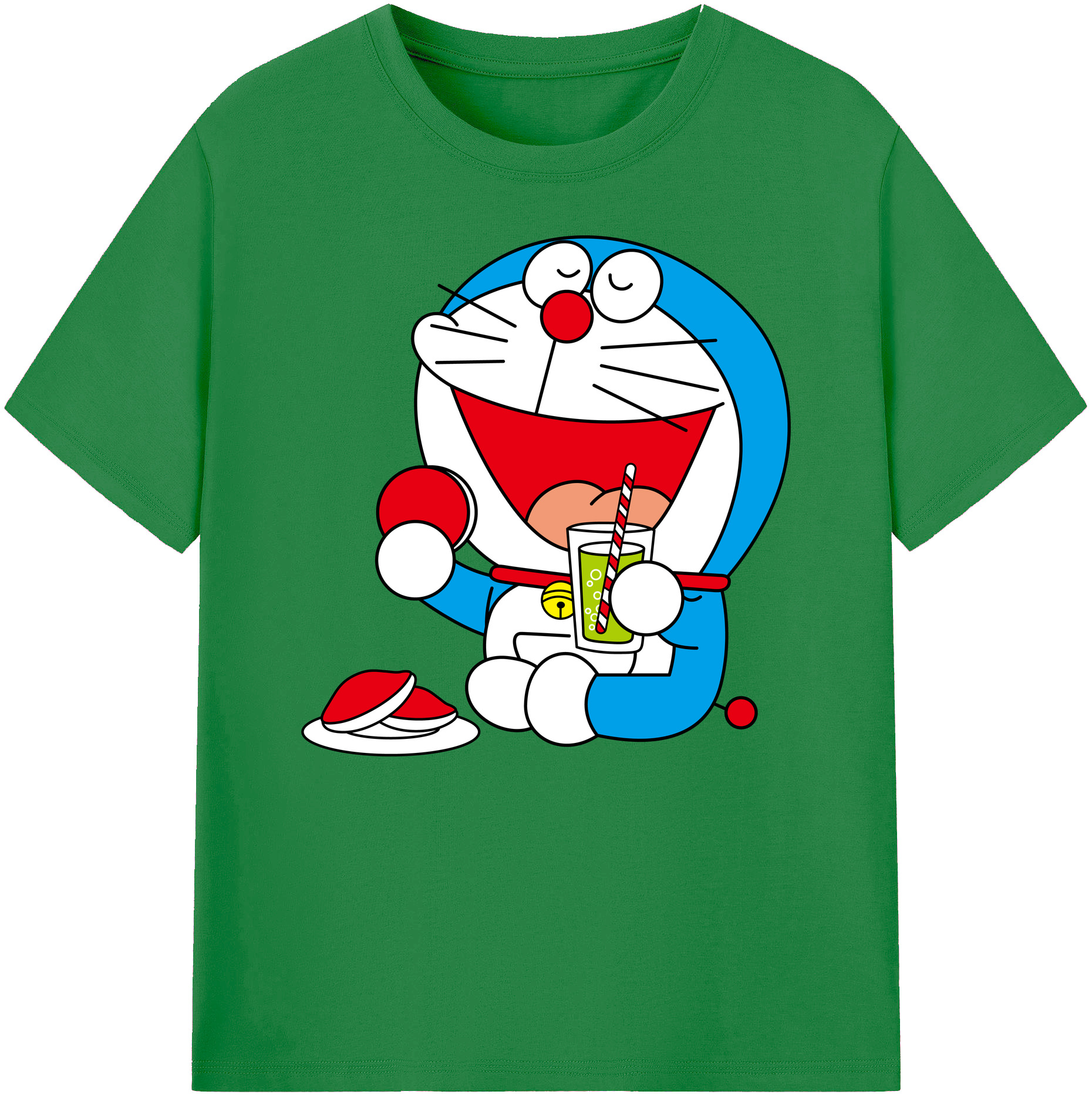 （画像用） ドラえもん Doraemon 綿100％ メンズ半袖Tシャツ｜肌触りやわらか＆通気性